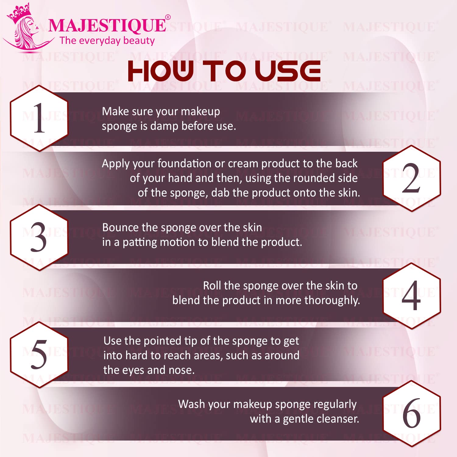 Majestique Heart Shaped Beauty Blender & 2-Piece Powder Puff Set with Makeup Stick - for Liquid, Cream & Powder Foundation - Soft Makeup Sponges for Flawless Blending (Color May Vary) - Perfect for Everyday Makeup Application & Professional Makeup Looks