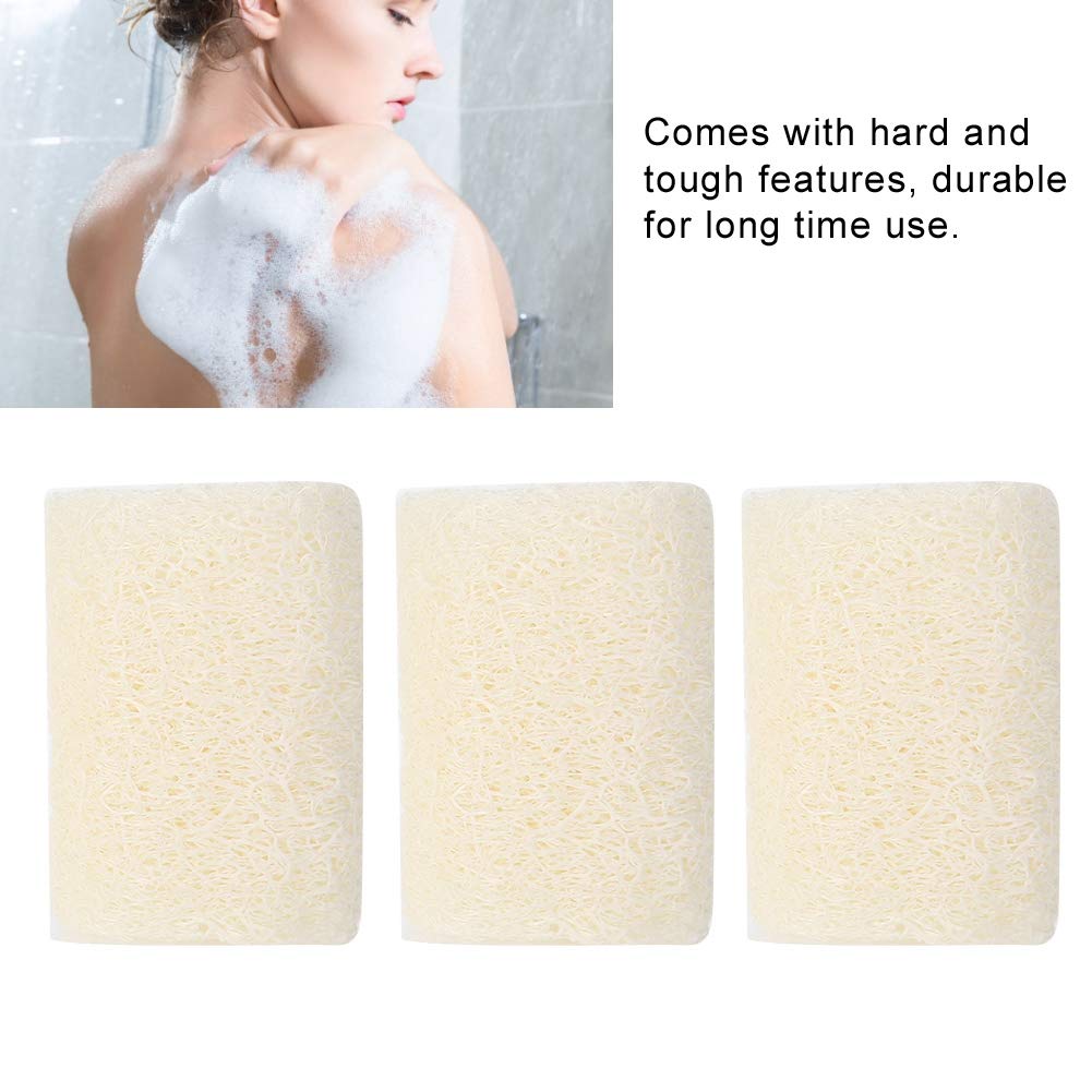 Natural Loofah Bath Sponge - Exfoliating Body Scrubber for Shower & Spa, Dead Skin Remover & Soap Holder, Multi-Purpose Kitchen Cleaning Scrubber (3inch, 6-Pack) - Perfect for Home, Travel & Gifts
