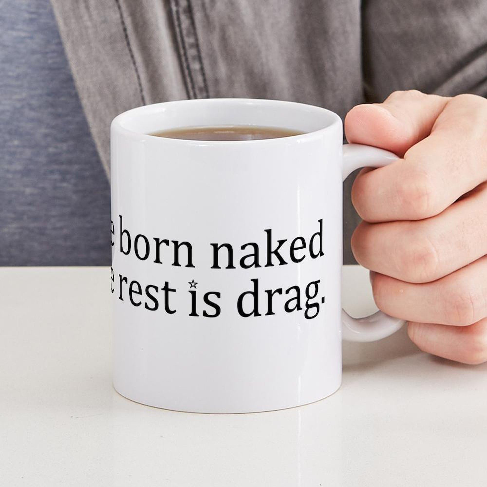 CafePress Therestisdrag 11 oz (325 ml) Ceramic Coffee Mug - Perfect for Home, Office & Gifts | Funny Novelty Drinking Cup for Tea, Hot Chocolate & Coffee Lovers