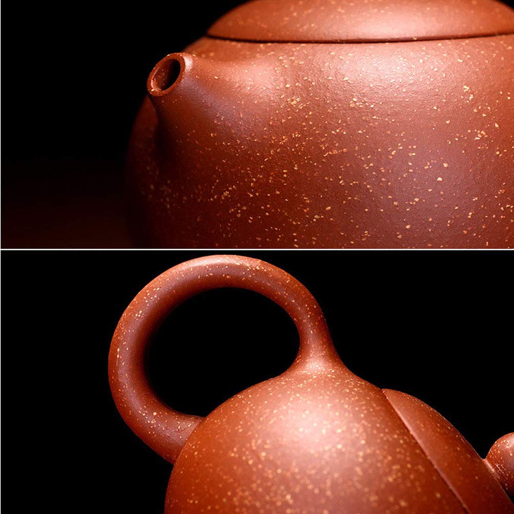 Premium 200ml Chinese Gongfu Teapot - Xishi Style Zini Clay with 9-Hole Dragon Ball Filter for Loose Leaf Tea | Perfect for Tea Ceremonies, Home Brewing & Gift Giving