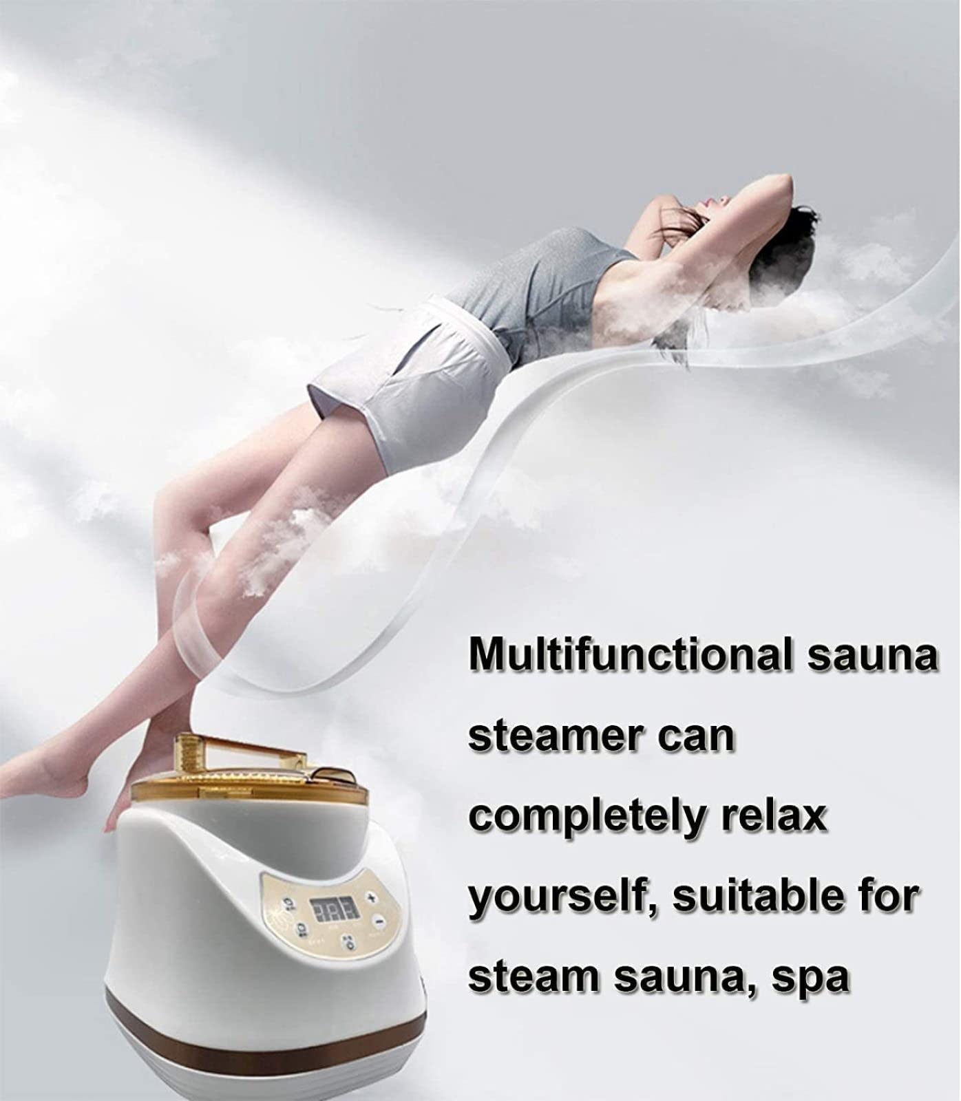 2000W 2L Portable Sauna Steamer with Remote Control - Home Spa & Wellness Steam Generator for Relaxation, Detox & Muscle Relief - Perfect for Personal Sauna, Family Wellness Centers & Spa Treatments