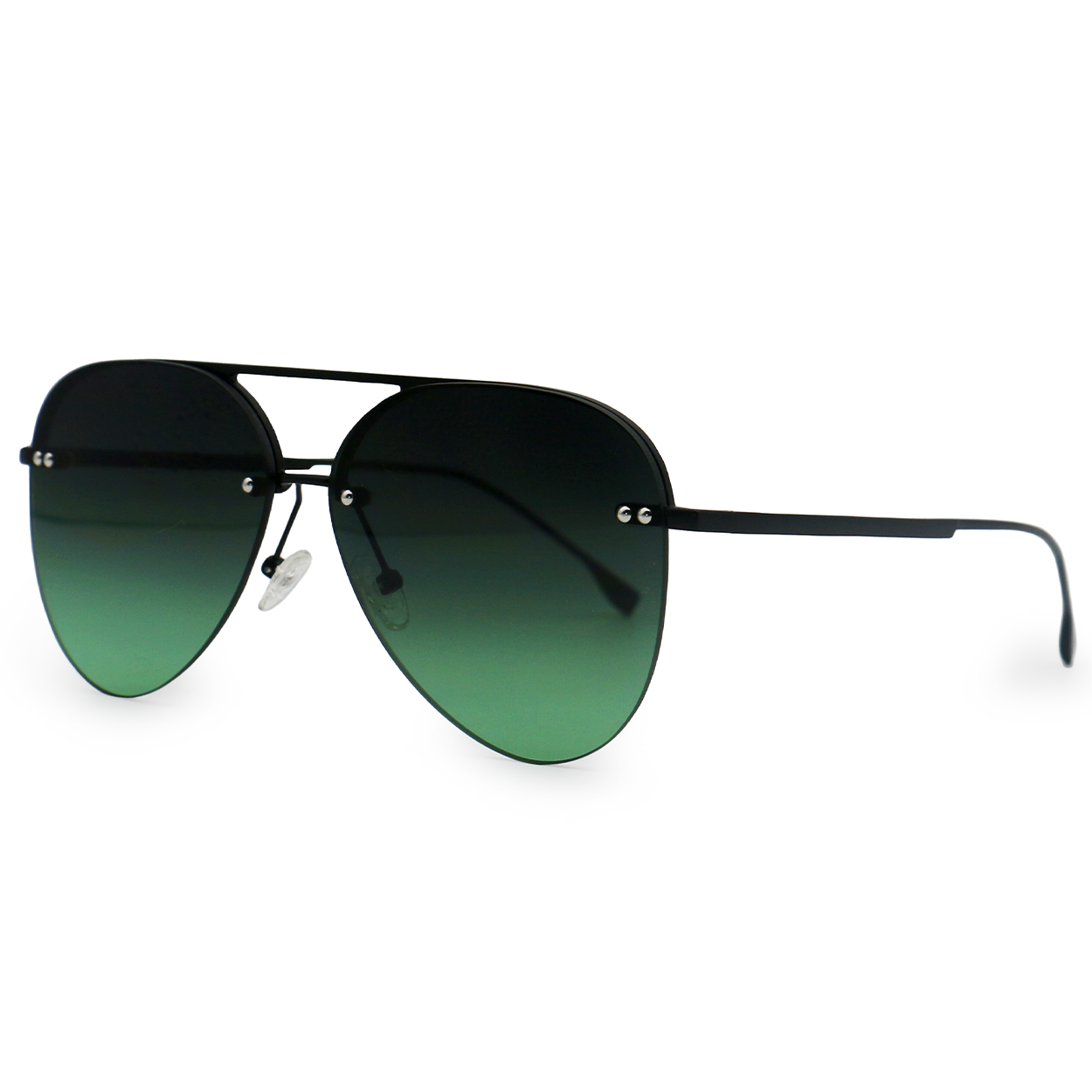Smaller Megan 2 Dark Green Metal Aviator Sunglasses for Women - Retro Pilot Style UV Protection Shades - Perfect for Driving, Beach & Outdoor Activities