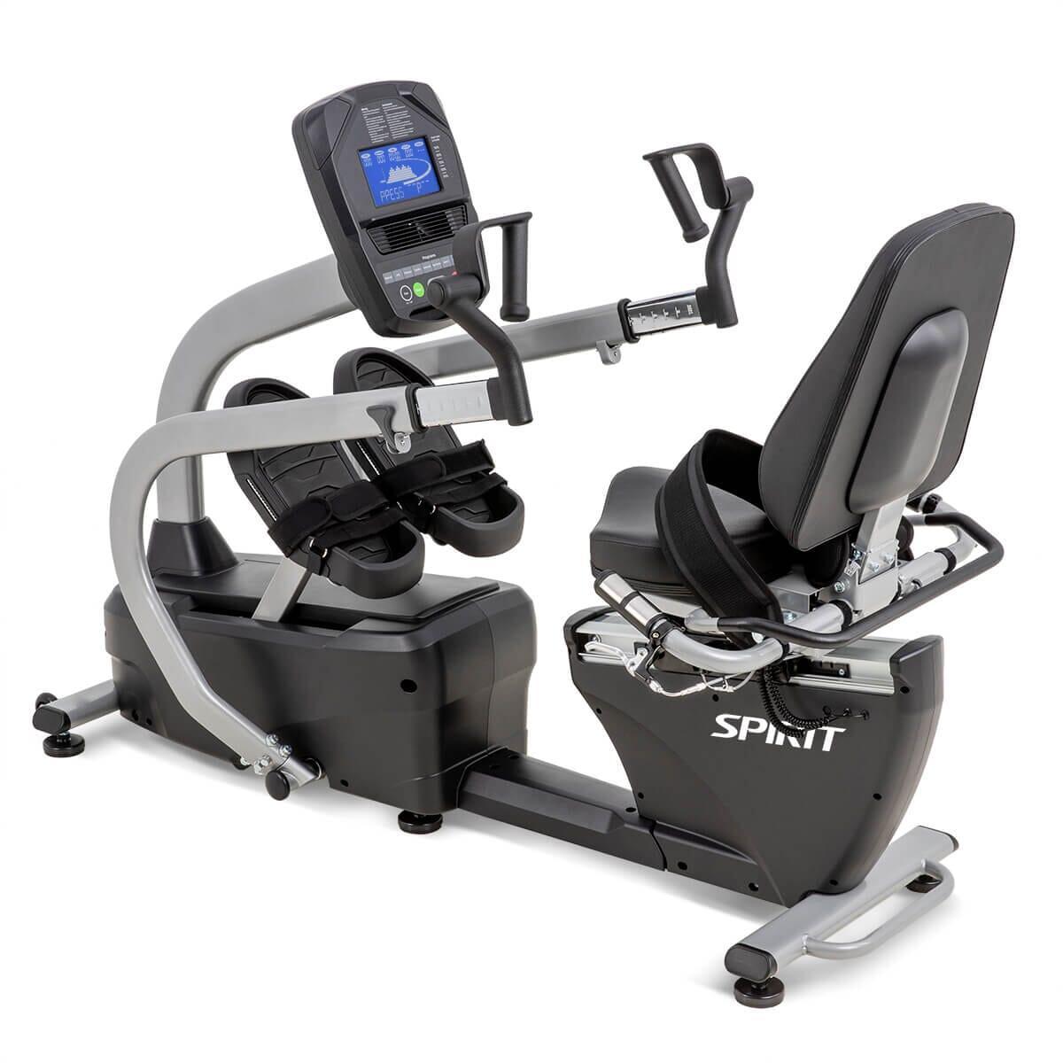Spirit Fitness MS300 Recumbent Stepper - Low Impact Exercise Bike for Home Workout, Seniors & Physical Therapy | Compact Cardio Machine for Small Spaces & Rehab