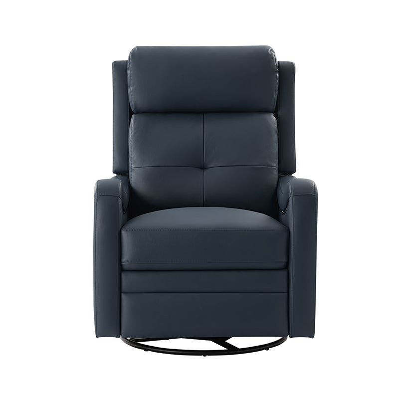 Amelia Genuine Leather Swivel Rocker Recliner Chair - Comfortable Living Room Furniture for Relaxing, Reading & Watching TV