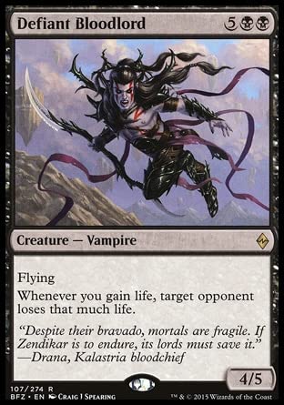Magic: The Gathering Singles - Defiant Bloodlord (107) Battle for Zendikar BFZ Black Card - MTG Collectible Trading Card Game for Deck Building & Strategy Battles