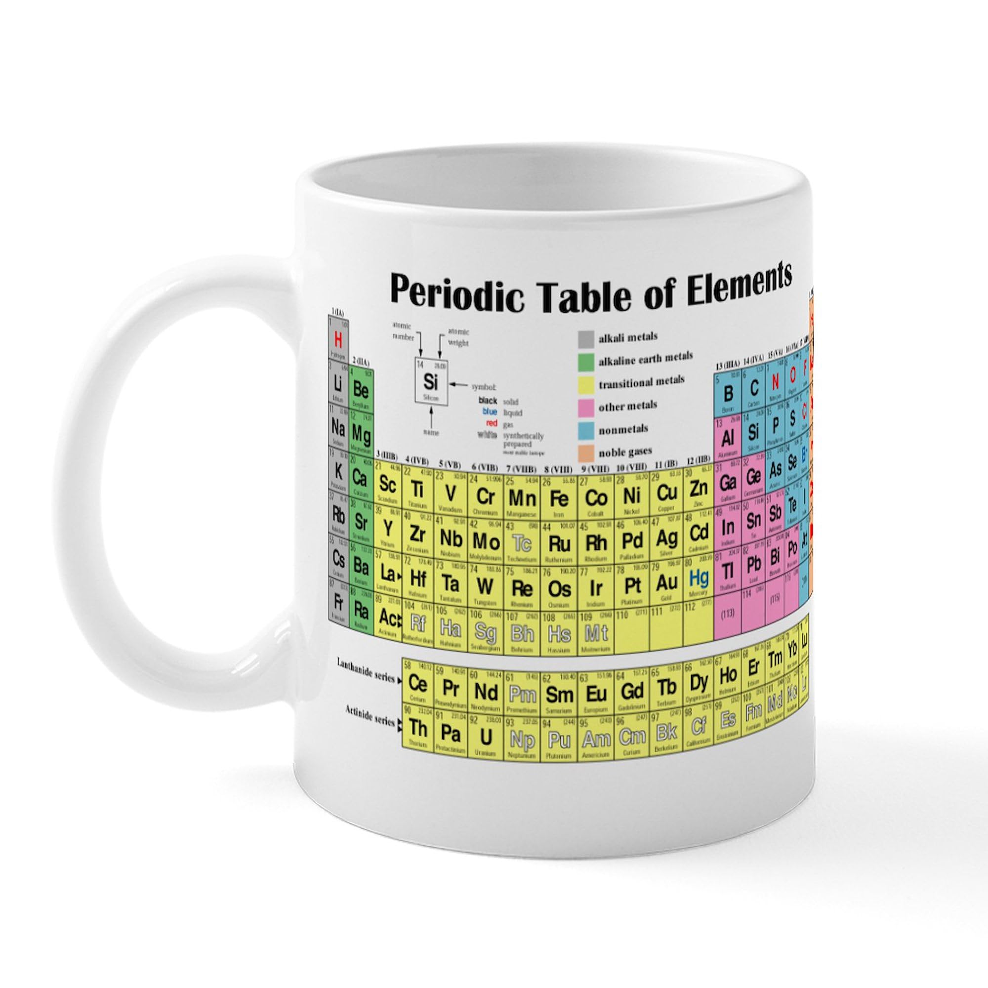 Periodic Table Coffee Mug - 11oz Ceramic Cup for Science Lovers