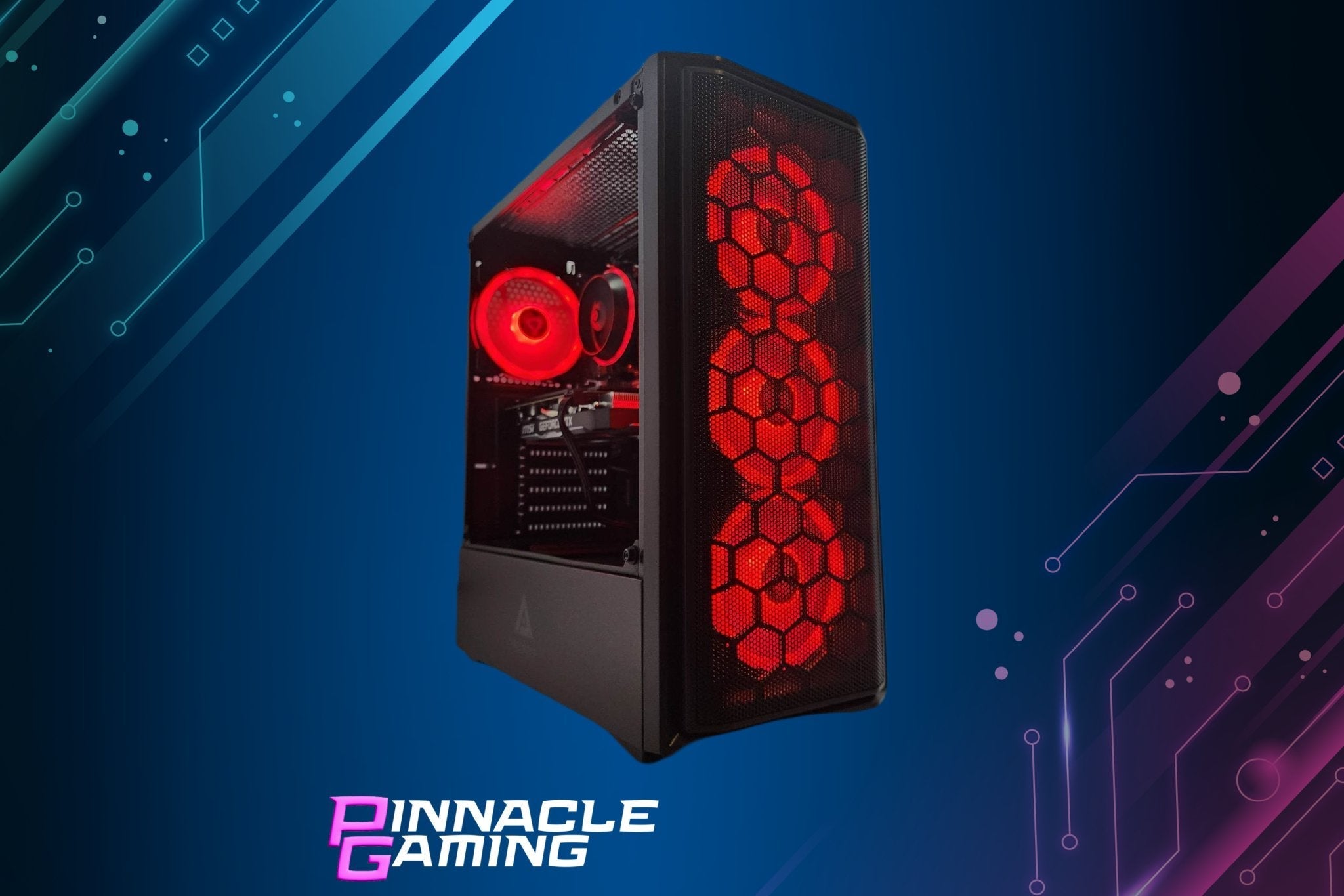 Custom Gaming PC Desktop Computer - Intel Core i3, NVIDIA RTX 5060, 1TB SSD, 32GB DDR5 RAM, B760 Motherboard - High Performance Gaming Rig for Esports & Streaming (Black Predator Design)