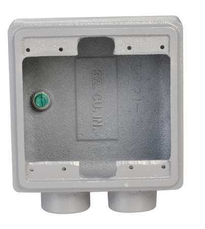 Weatherproof Electrical Junction Box - 2 Inlet, 3/4 Hub, 32 cu. in Capacity - Outdoor & Indoor Use for Wiring, Cable & Electrical Connections