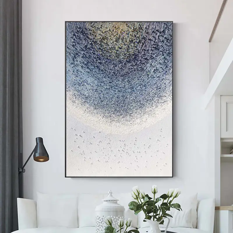 Abstract Painting #AB 015 - Modern Wall Art Decor for Living Room, Bedroom & Office - Handmade Canvas Artwork for Home & Office Decor
