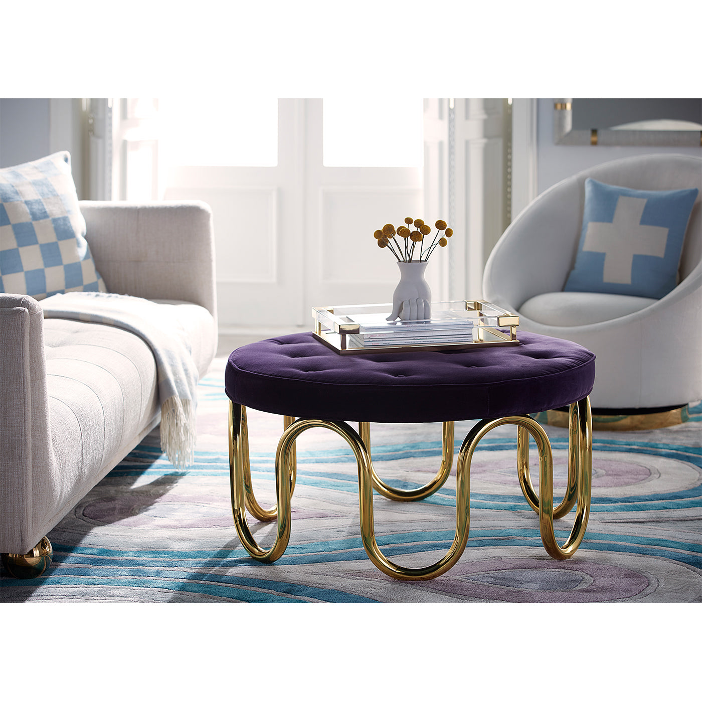 Scalinatella Ottoman - Stylish and Versatile Footrest, Storage Bench, and Seating for Living Room, Bedroom, or Office - Perfect for Home Decor and Extra Storage