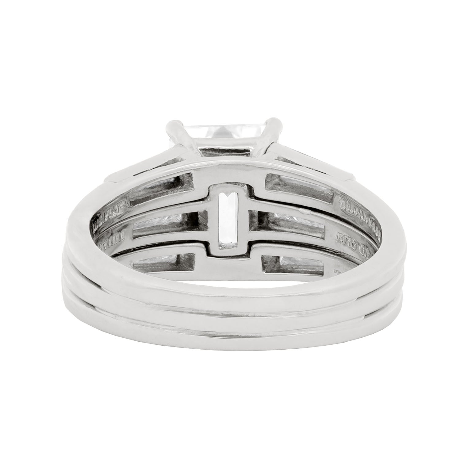 TIFFANY & CO Retro Platinum GIA Certified 3.03ctw Emerald Cut Diamond Engagement Ring - Perfect for Proposals, Anniversaries & Special Occasions