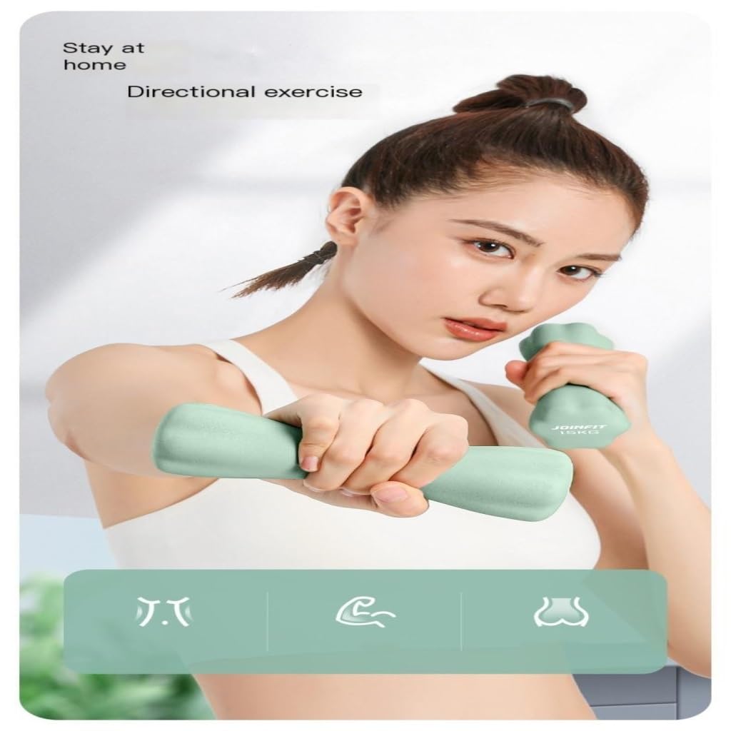 Hexagonal Dumbbells for Women - Home Fitness Equipment Set with Plastic Coated Hand Weights for Strength Training, Toning & Workouts - Perfect for Home Gym, Bedroom & Small Spaces