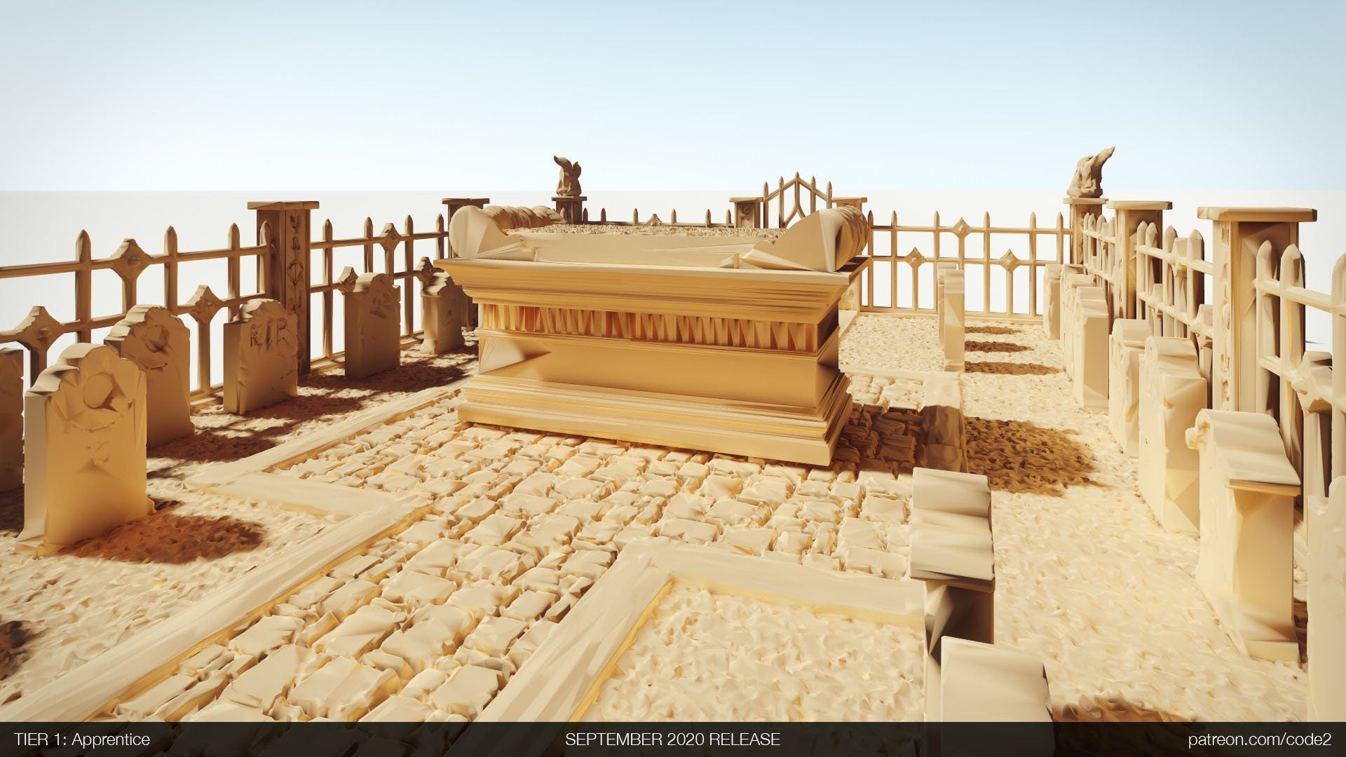 28mm Graveyard Terrain Set for Dungeons and Dragons - Miniature Scenery for RPG Tabletop Gaming & Wargaming Battle Maps