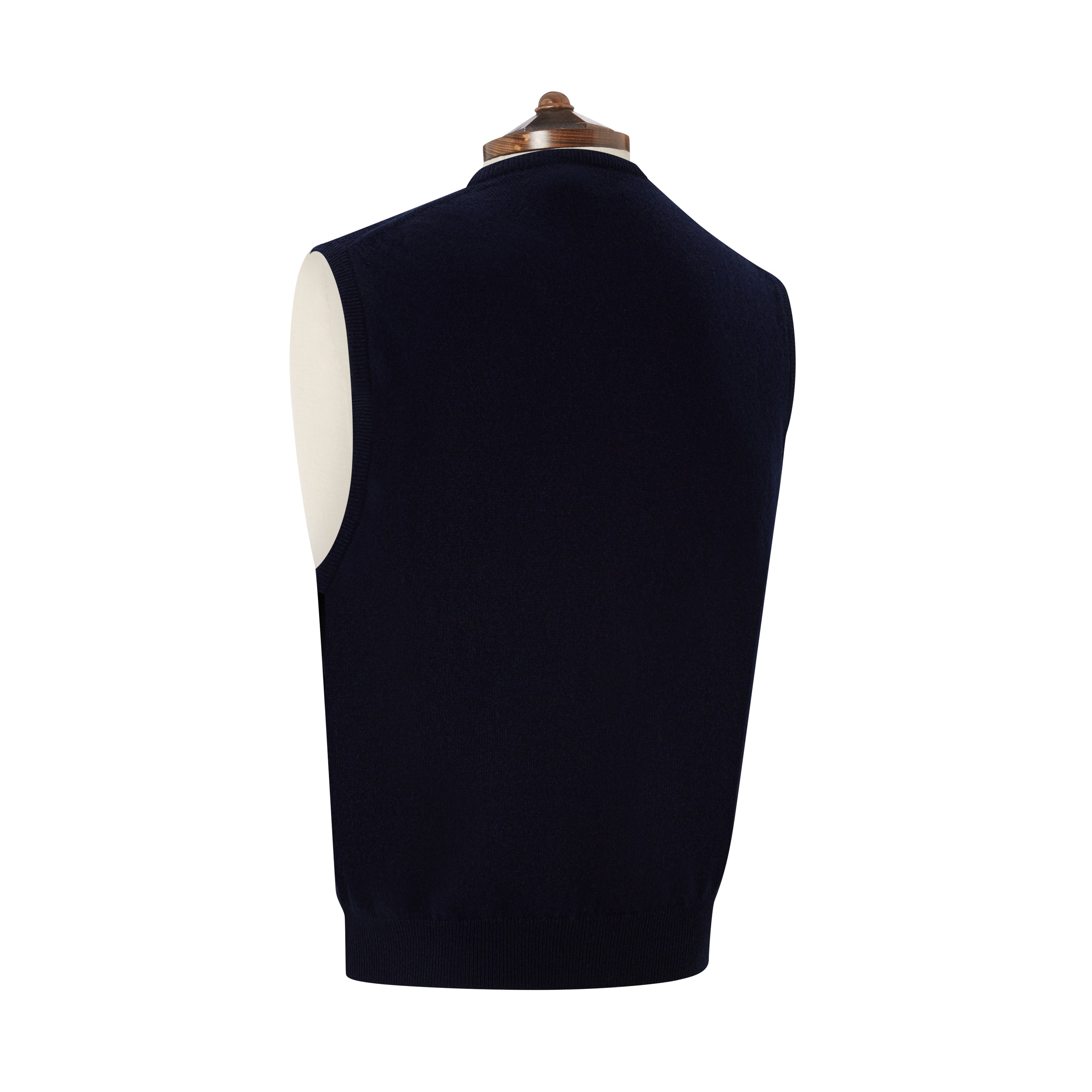 Premium Kirton Navy Cashmere Knit Vest for Men - Soft & Warm Winter Layering Piece for Office & Casual Outfits