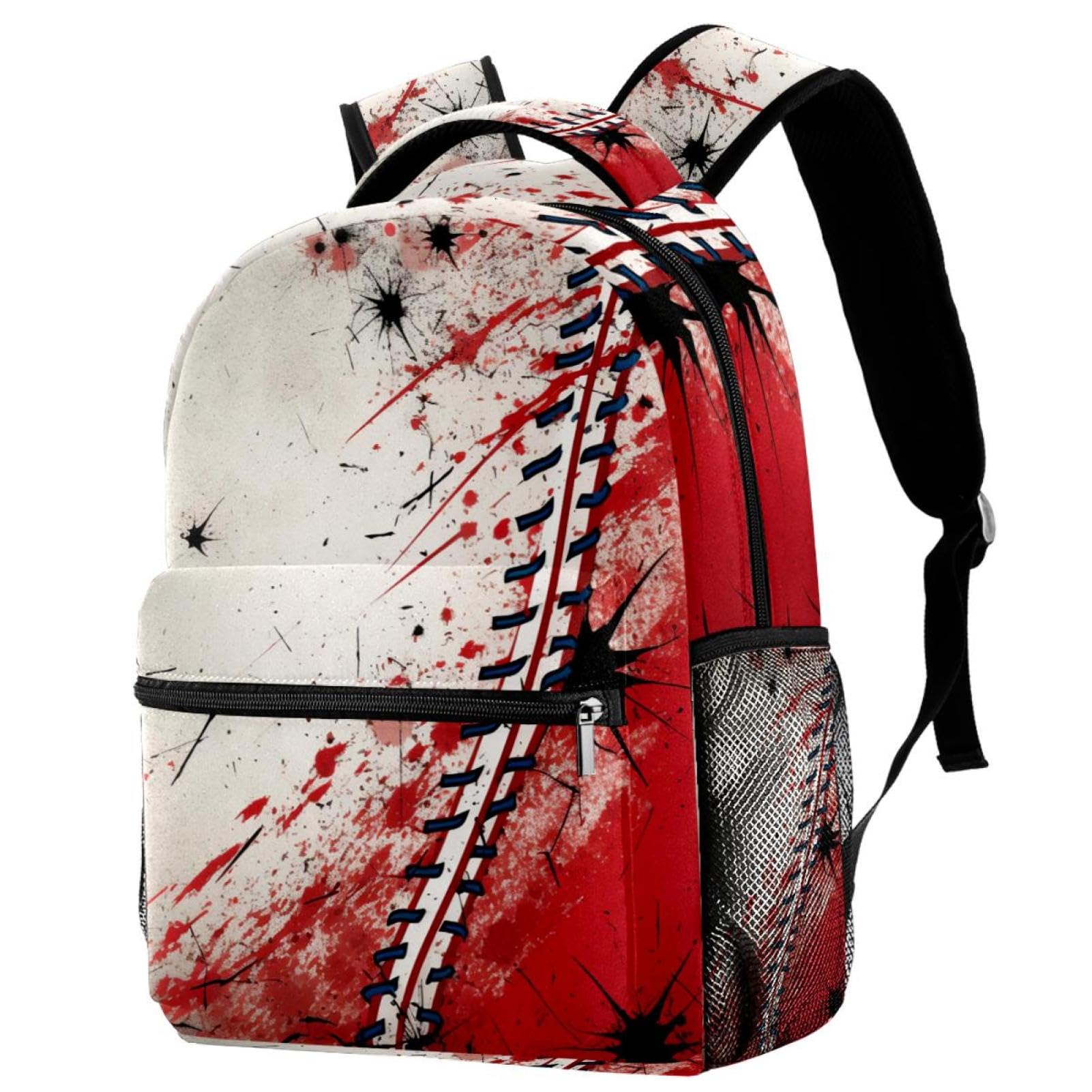 Lightweight Travel Backpack for Men & Women - Durable Baseball Texture Design - Perfect for Work, Commuting & Outdoor Adventures