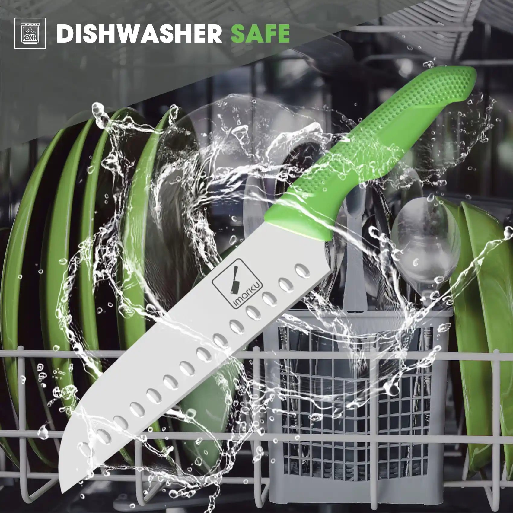 Premium 6-Piece Green Knife Set with Sharp Stainless Steel Blades & Ergonomic PP Handles - Perfect for Kitchen, Camping, BBQ, and Outdoor Cooking
