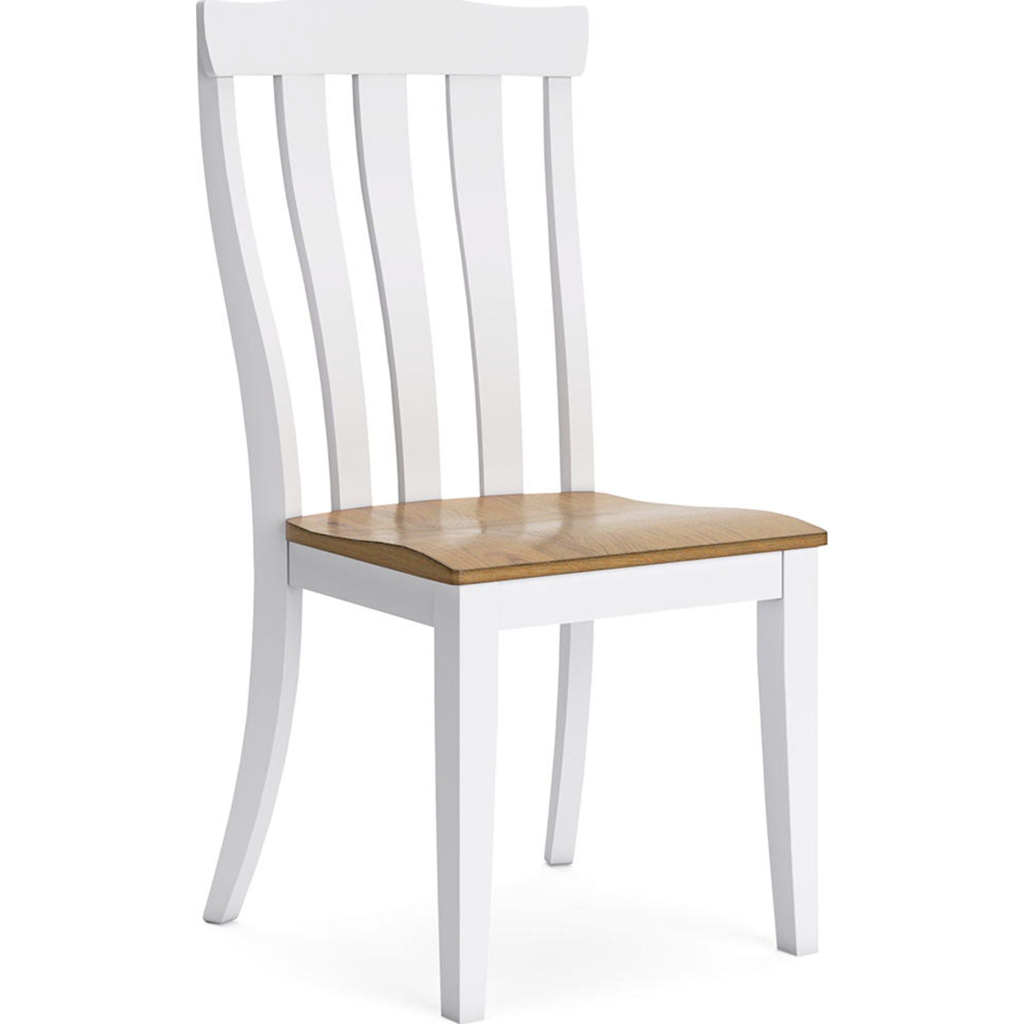 Ashbryn Modern Dining Chair - White & Natural Wood Finish (D844-01) - Perfect for Kitchen, Dining Room, and Breakfast Nook