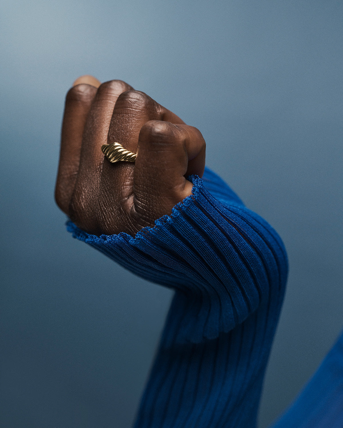 GRID 3 Gold Vicky Stamp Ring - Vintage Inspired Jewelry for Women, Elegant Stackable Band for Everyday Wear, Perfect Gift for Birthdays & Anniversaries