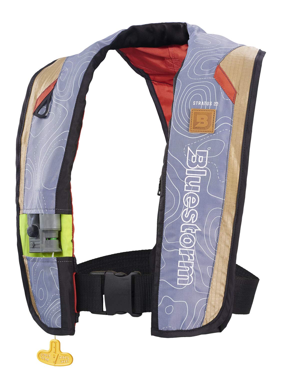 BLUESTORM Stratus 35 Automatic Inflatable Life Jacket for Adults - US Coast Guard Approved PFD with Manual Ripcord | Boating, Kayaking, Fishing & Water Sports Safety Gear