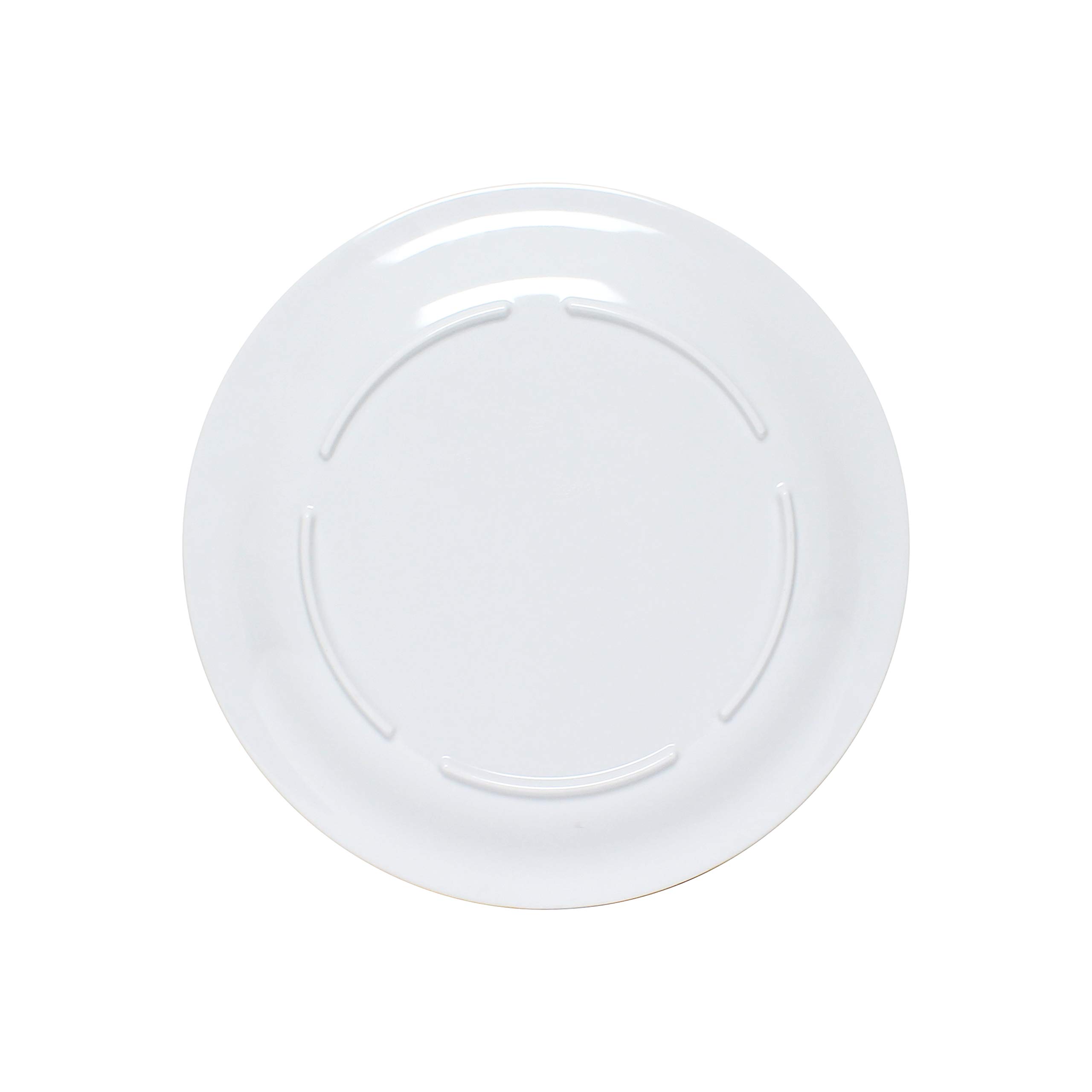 Thunder Group Nustone White Melamine Dinnerware Set - 6.5 Inch Round Plates (12-Pack) - Durable & Stylish for Restaurants, Catering, and Outdoor Dining