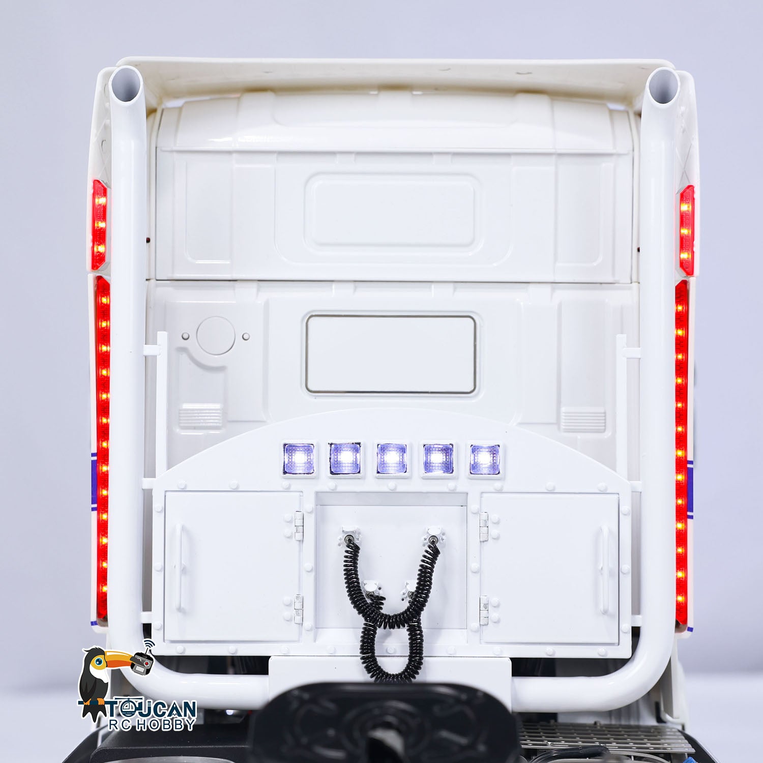 1/14 Scale Custom RC Tractor Truck 4x4 RTR with Metal Chassis, Smoke Effect, 3-Speed Gearbox, LED Lights & Sound - ST8 Radio Control for Off-Road Adventure and Construction Site Play