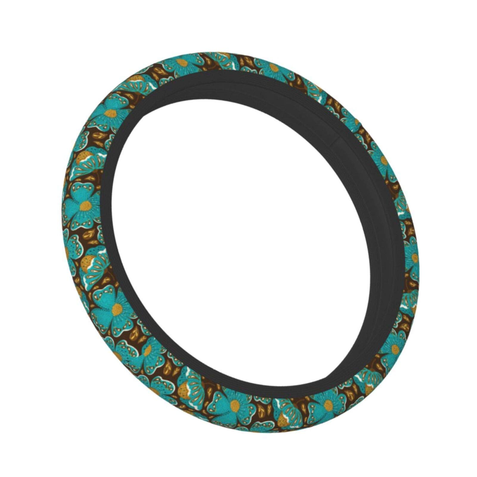 Floral Car Steering Wheel Cover - Universal 15 Inch Non-Slip Auto Accessory for Women & Men | Perfect for Daily Commute & Road Trips