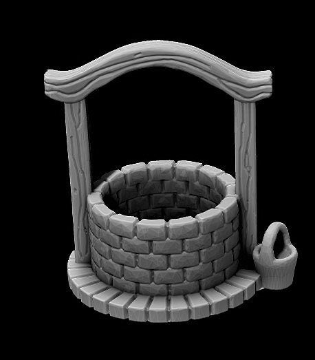 28mm Wishing Well Miniature for Dungeons and Dragons RPG - Perfect for Tabletop Gaming, D&D Campaigns & Fantasy Terrain Scenes