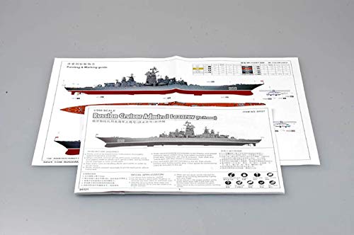 Trumpeter 1/350 Scale Russian Admiral Lazarev Battle Cruiser Model Kit - Highly Detailed Plastic Warship for Collectors & Hobbyists | Perfect for Naval History Enthusiasts & Scale Model Displays
