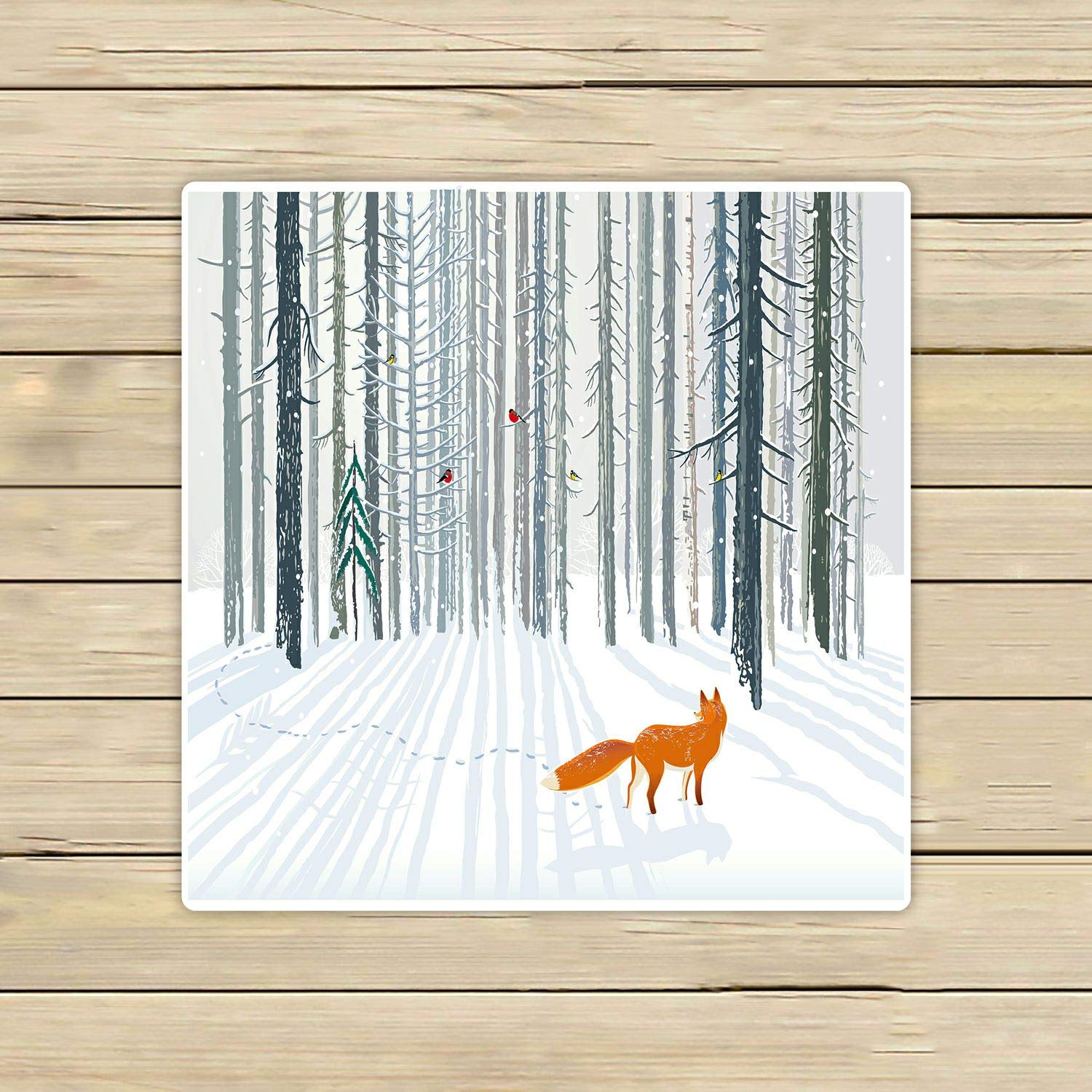 ABPHQTO Winter Forest Fox Design Towels - 13x13 Inch Soft & Absorbent Bath, Beach, Pool, Spa, Travel Towel - Perfect for Gifts, Home Decor & Outdoor Adventures