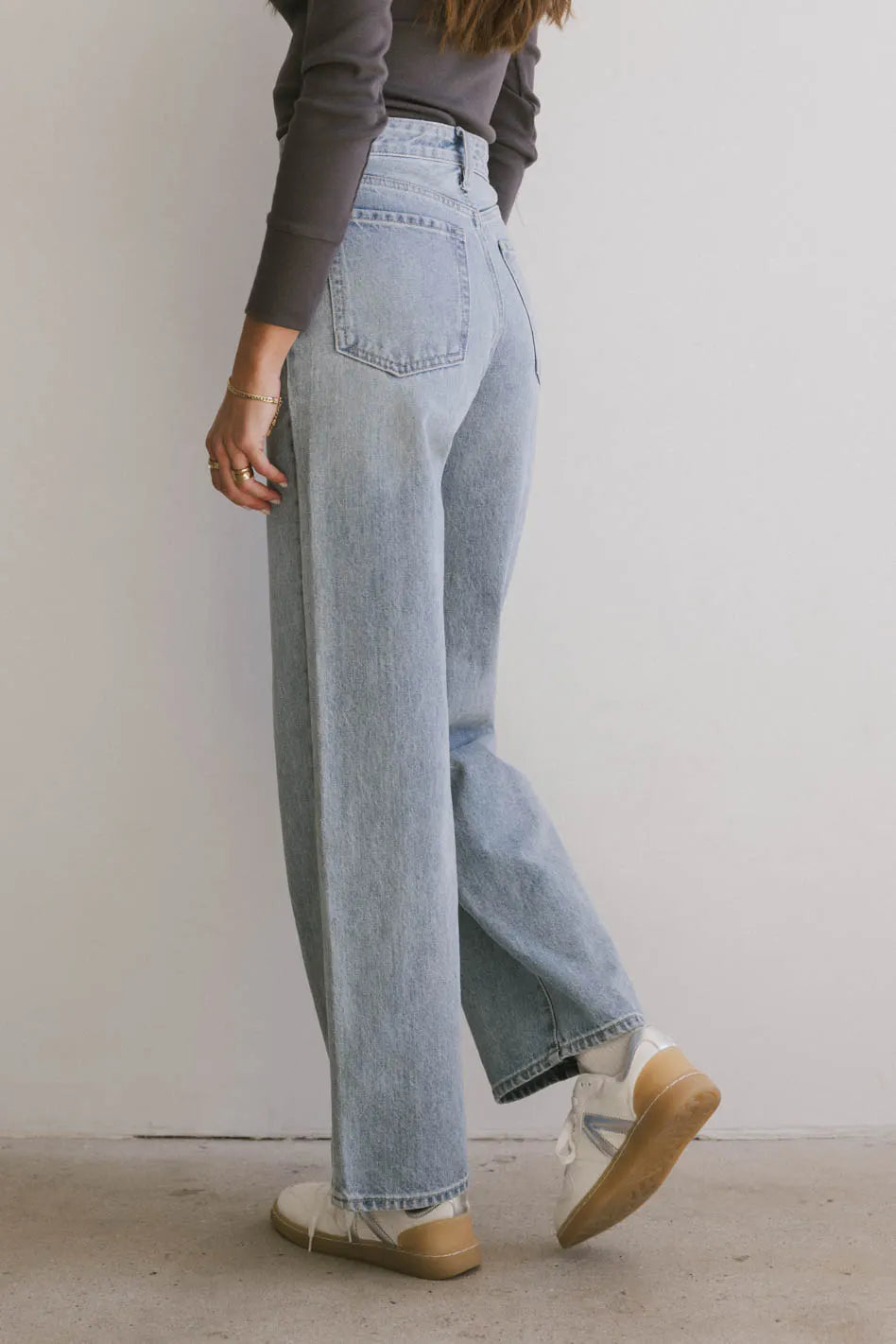 Ester Wide Leg Jeans for Women - High Waisted Stretch Denim Pants - Comfortable & Stylish Casual Wear for Everyday Outfits, Work or Weekend