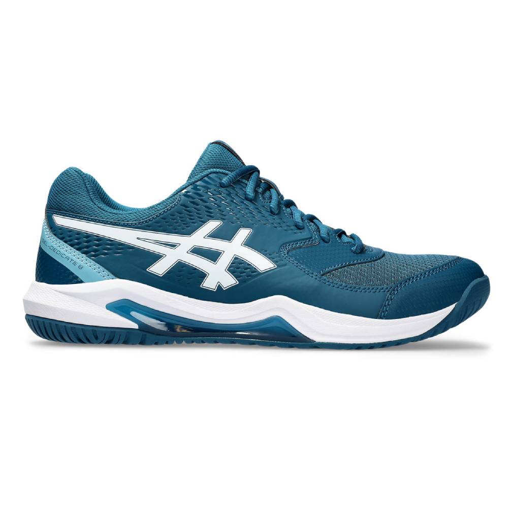 ASICS Gel-Dedicate 8 Men's Tennis Shoes - Lightweight Performance Court Shoes for Men (Teal/White) - Perfect for Tennis, Pickleball & Casual Wear