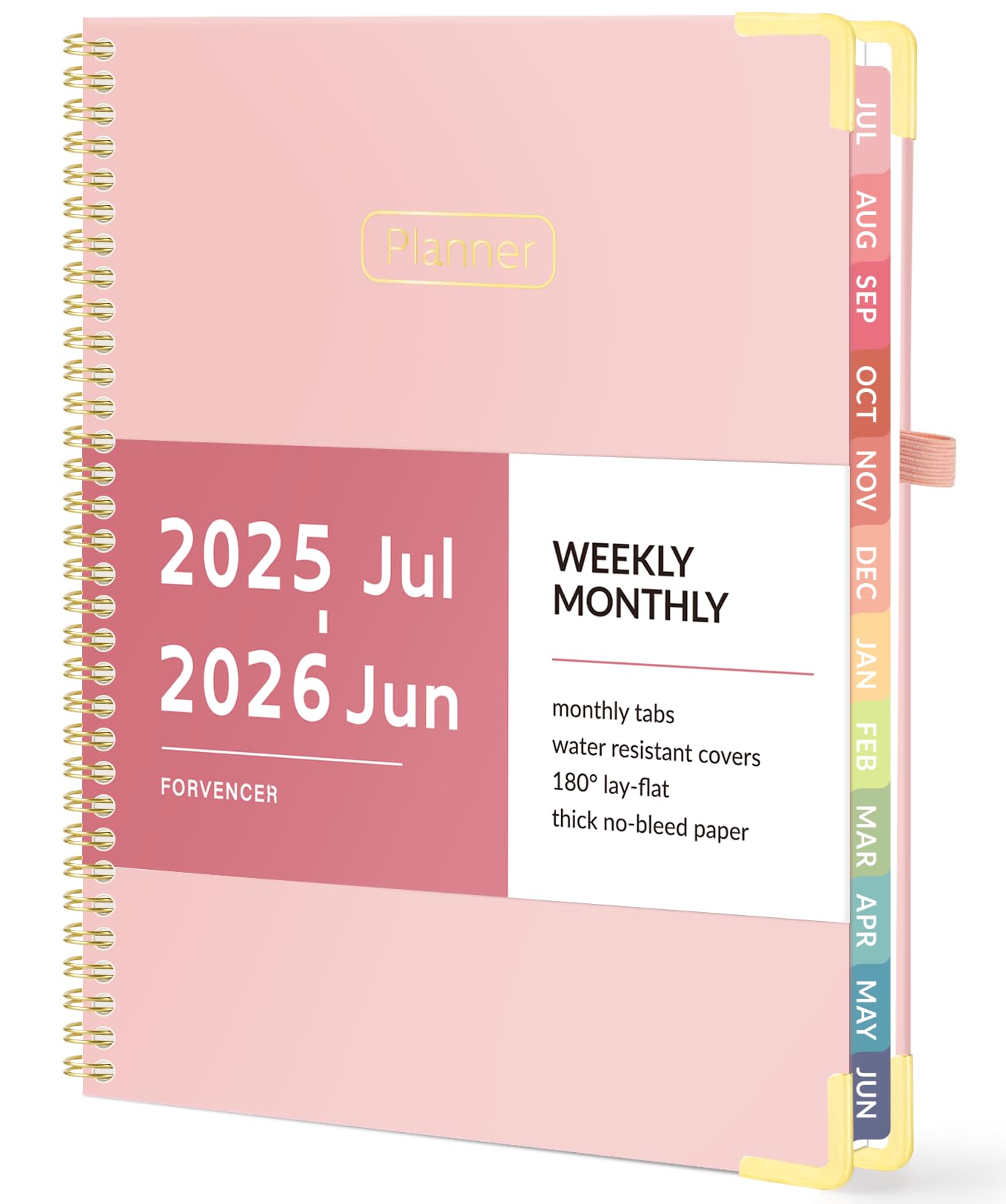 Forvencer 2025-2026 Academic Planner - Weekly & Monthly Hardcover Agenda Book with Tabs, 8.5