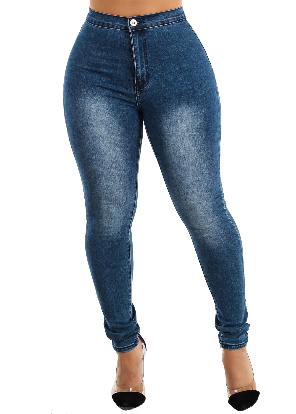 Moda Xpress Women's Ultra High Waisted Skinny Jeans - Stretchy Slim Fit Denim Pants for Everyday Wear & Night Out