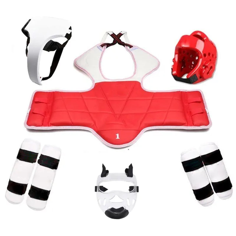 Taekwondo Protective Gear Set - 5 Piece Full Body Armor with Helmet, Chest Protector & Kickboxing Gloves for Martial Arts Training | Perfect for Sparring, Competition & Self-Defense Practice