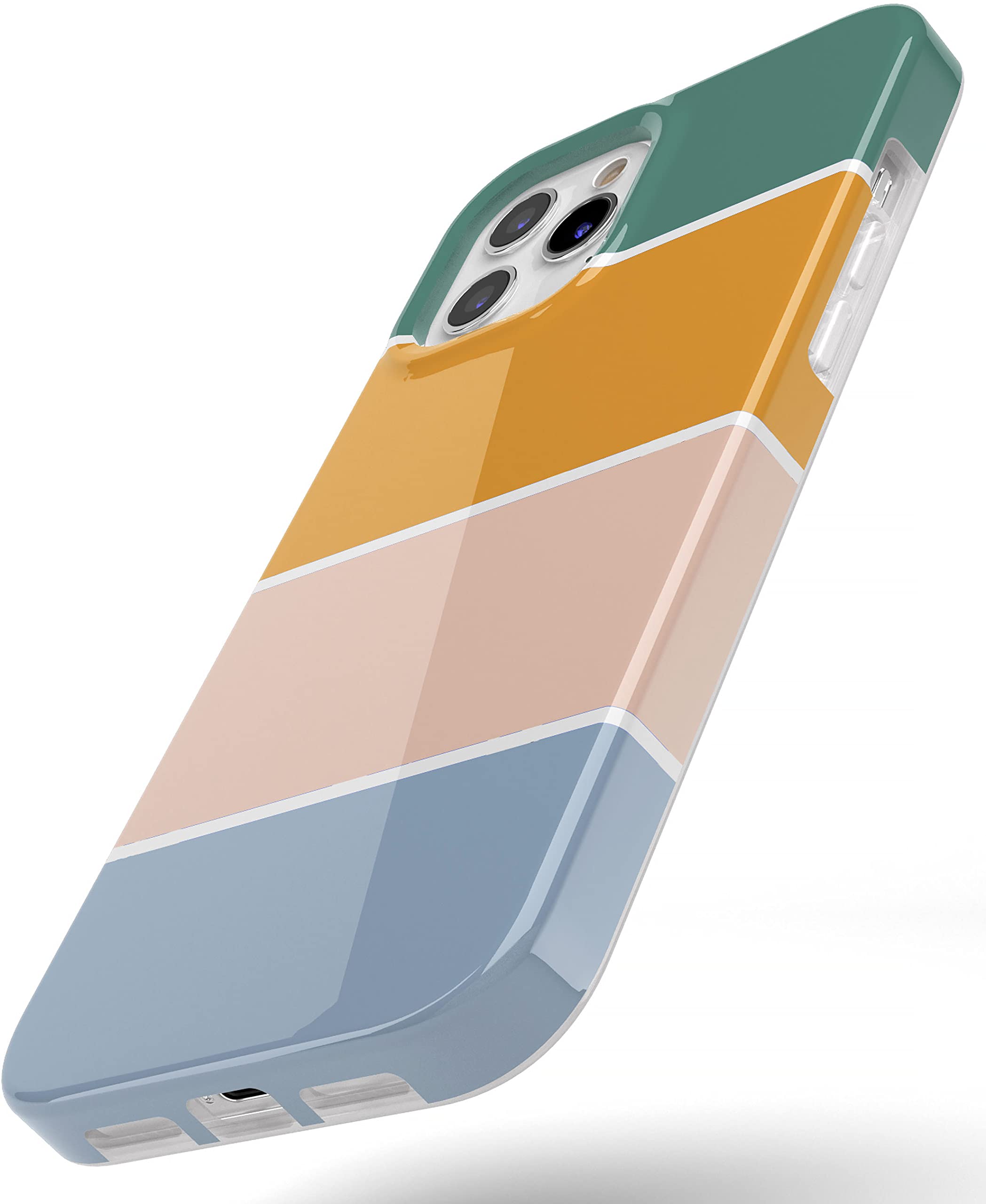 Casely iPhone 11 Pro Max Case - Paint The Town Colorblock Stripes Protective Phone Cover | Slim Fit, Shockproof & Scratch Resistant | Perfect for Daily Use, Travel & Outdoor Activities