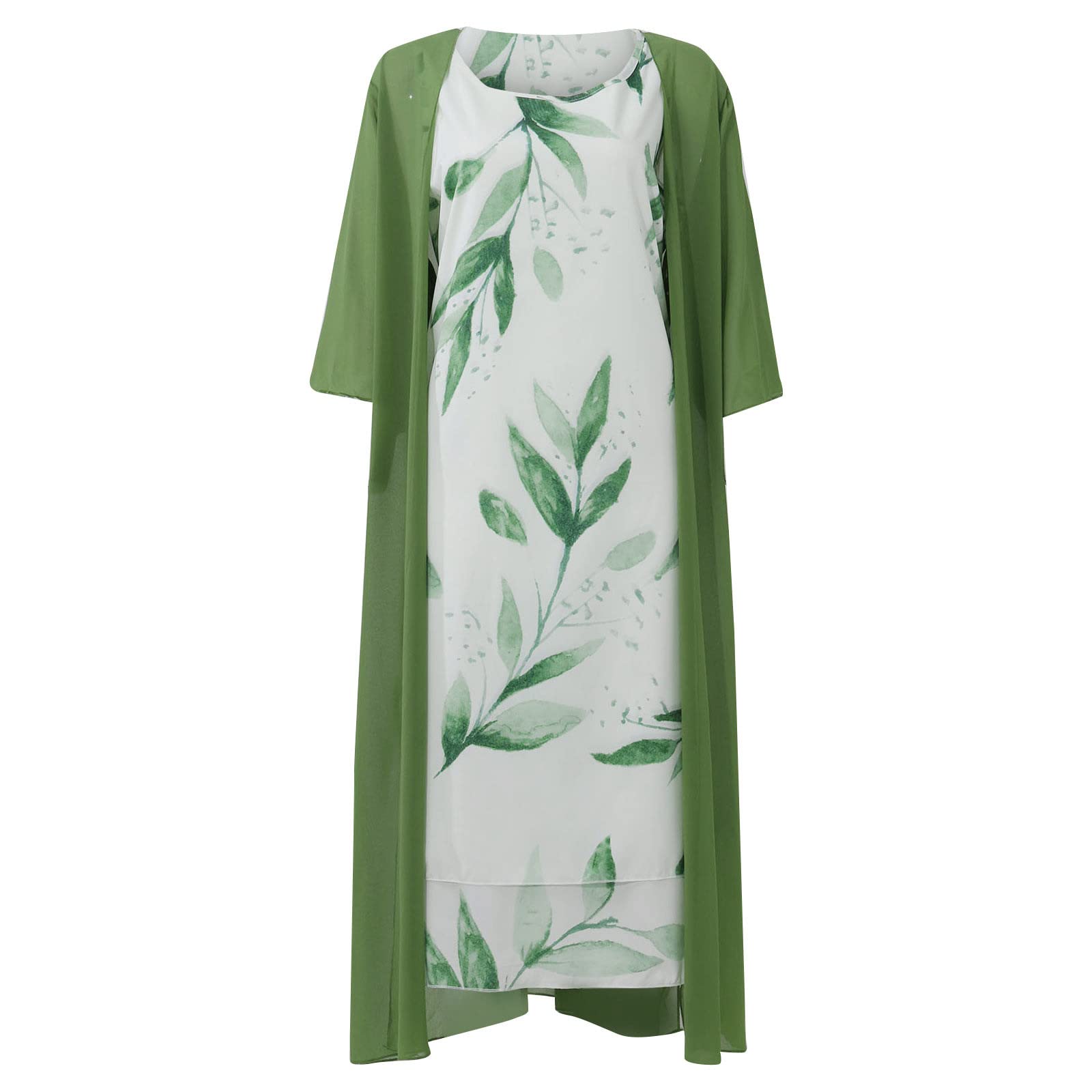 Elegant Floral Maxi Dress for Women - Summer Casual Two Piece Set, Plus Size Boho Beach Sundress for Wedding Guest, Vacation & Outdoor Events