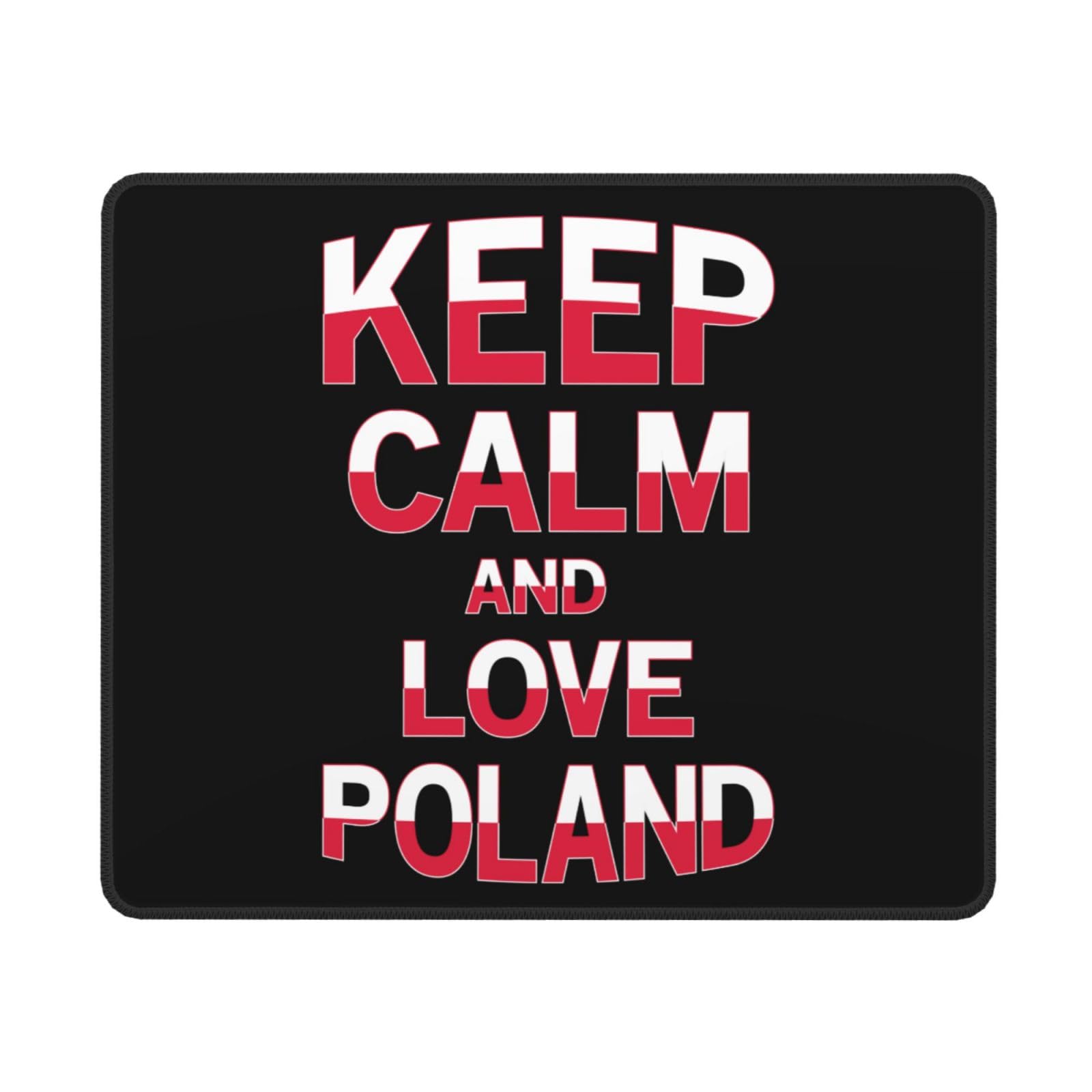 SIYTUAU Keep Calm and Love Poland Mouse Pad - 10x12 Inch Waterproof Non-Slip Rubber Gaming Mouse Pad for Laptop & Office Use - Perfect for Work, Gaming & Home Decor