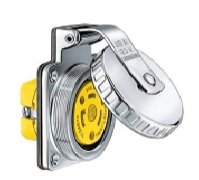 Hubbell HBL303SSO 30 Amp Stainless Steel Round Outlet - Heavy Duty Commercial Grade Electrical Receptacle for Industrial, Workshop & Outdoor Use