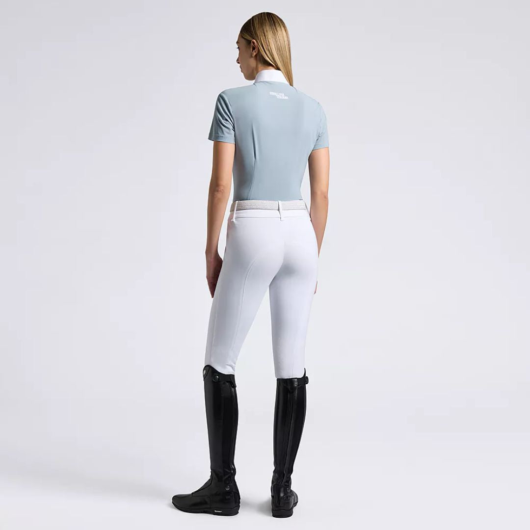 Cavalleria Toscana Women's Breathable Perforated Half Zip Equestrian Shirt - Perfect for Show Jumping & Dressage Competitions