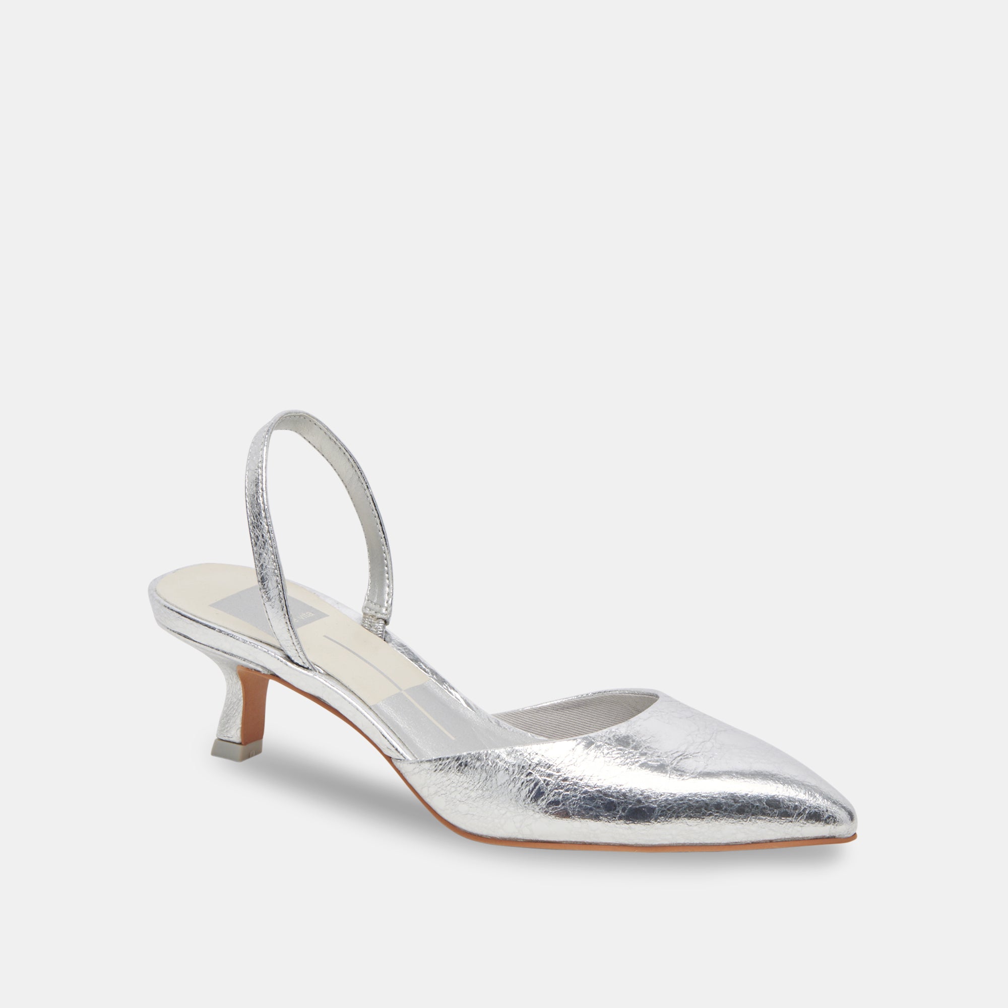 CORSA Women's Silver Crackled Leather High Heels - Elegant Party & Evening Dress Shoes for Weddings, Prom & Special Occasions