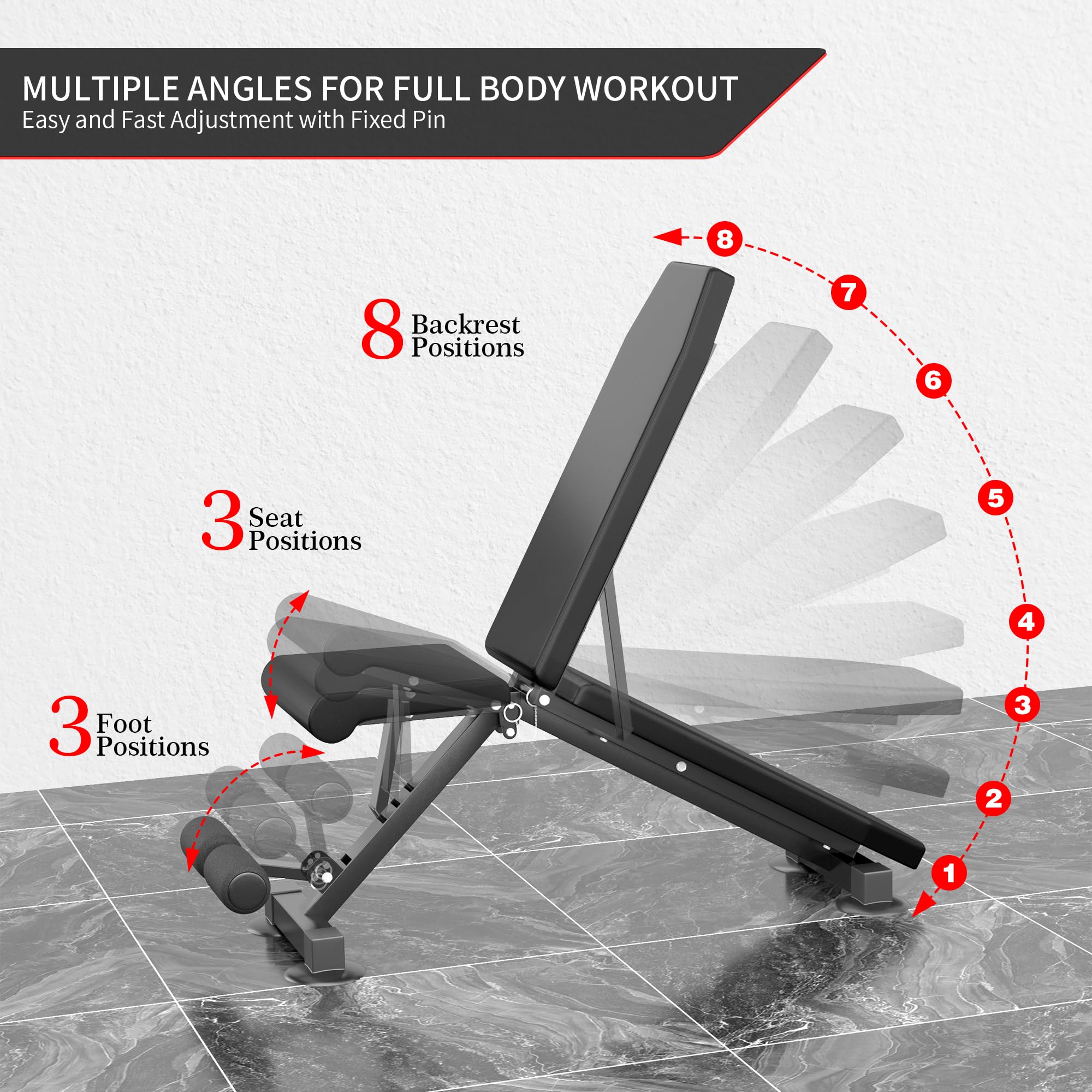 ZENOVA Adjustable Pull Up Bar Station & Power Tower - Multi-Function Home Gym Equipment for Strength Training, Chin Ups, Dips & Workouts - Perfect for Home Fitness, Garage Gym & Small Spaces