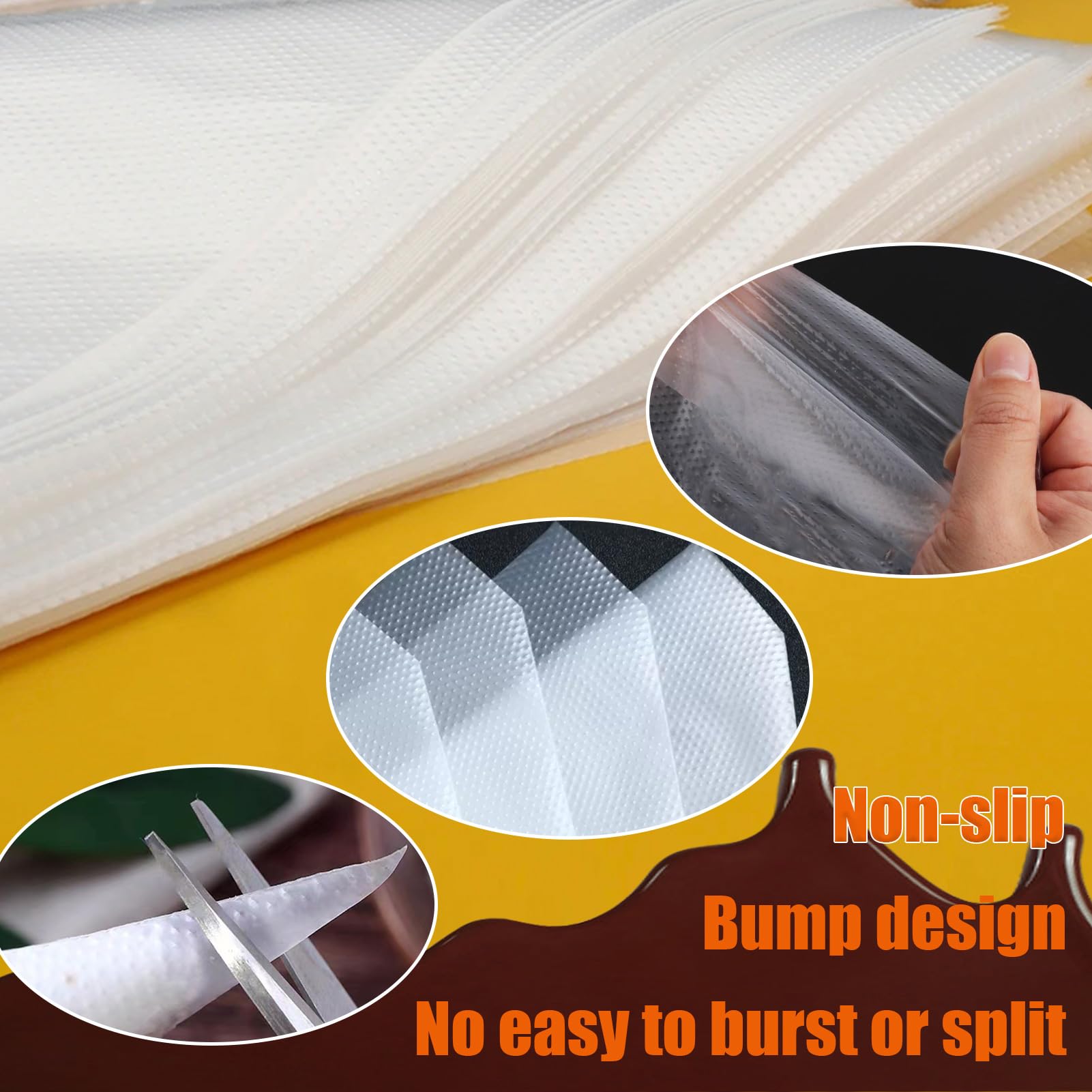 **18 Inch Disposable Pastry Bags - 200 PCS Thickened Anti-Burst Piping Bags for Cake Decorating, Cupcakes, Cookies & Bread - Non-Slip Icing Bags for Professional & Home Baking**    *(Use for weddings, birthdays, parties, and DIY dessert decorating!)*