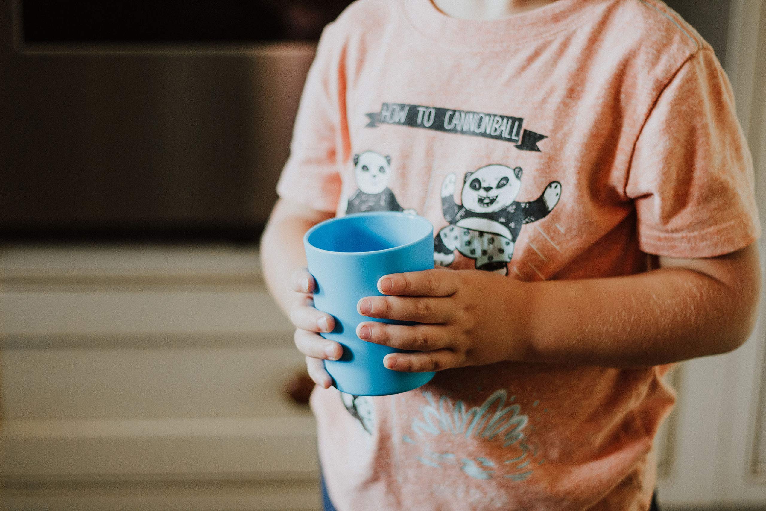 EZCUP Magnetic Fridge Cups for Kids - BPA-Free Open Top Toddler Cups for Independent Drinking - Hanging Plastic Kids Cups for Refrigerators or Water Coolers - Safe Non-Toxic USA Made - Perfect for Daycare, Home, and Travel Use