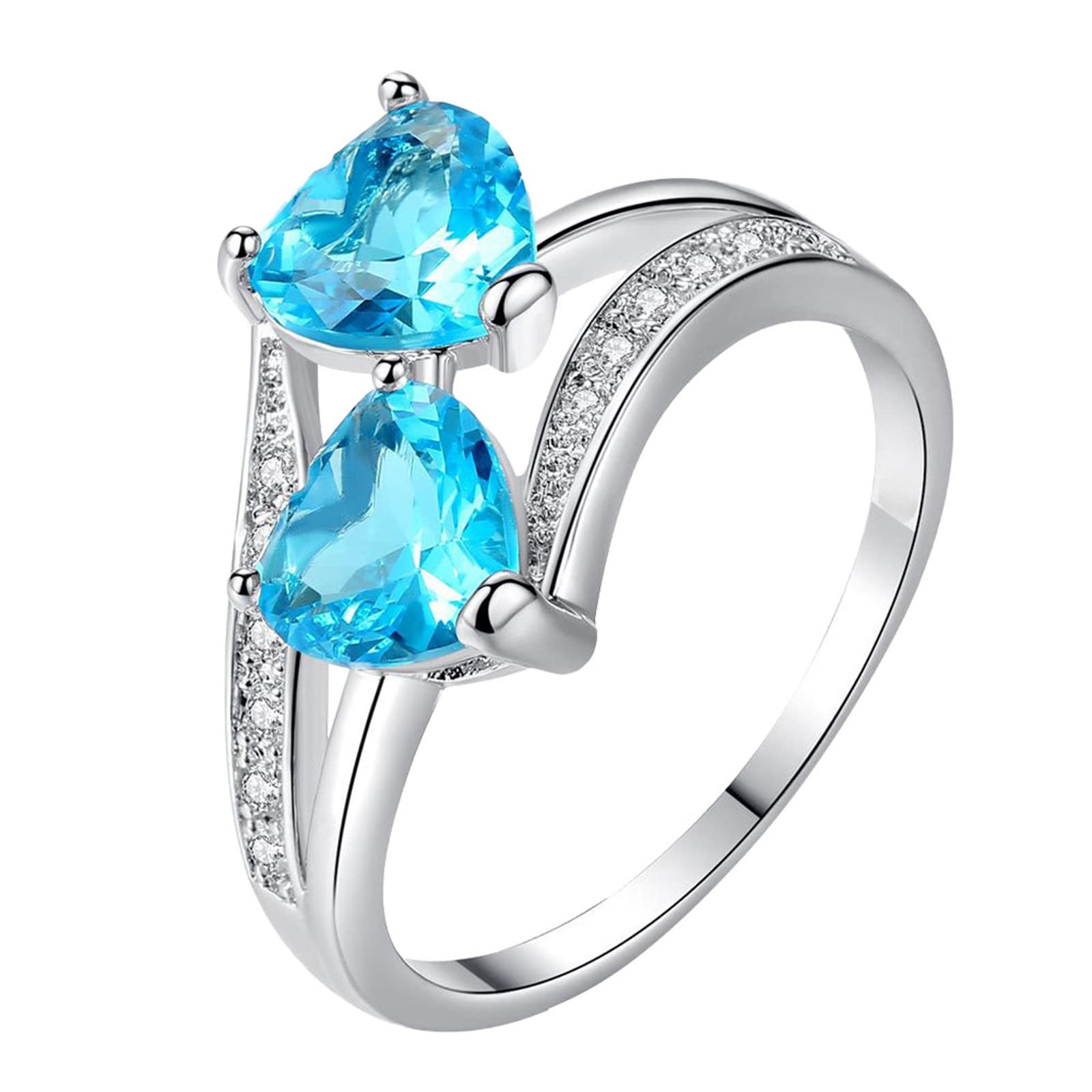 Stunning Geometric Diamond Ring for Women - Stainless Steel Rainbow Glitter Fashion Jewelry - Perfect Gift for Anniversary, Valentine's Day & Special Occasions