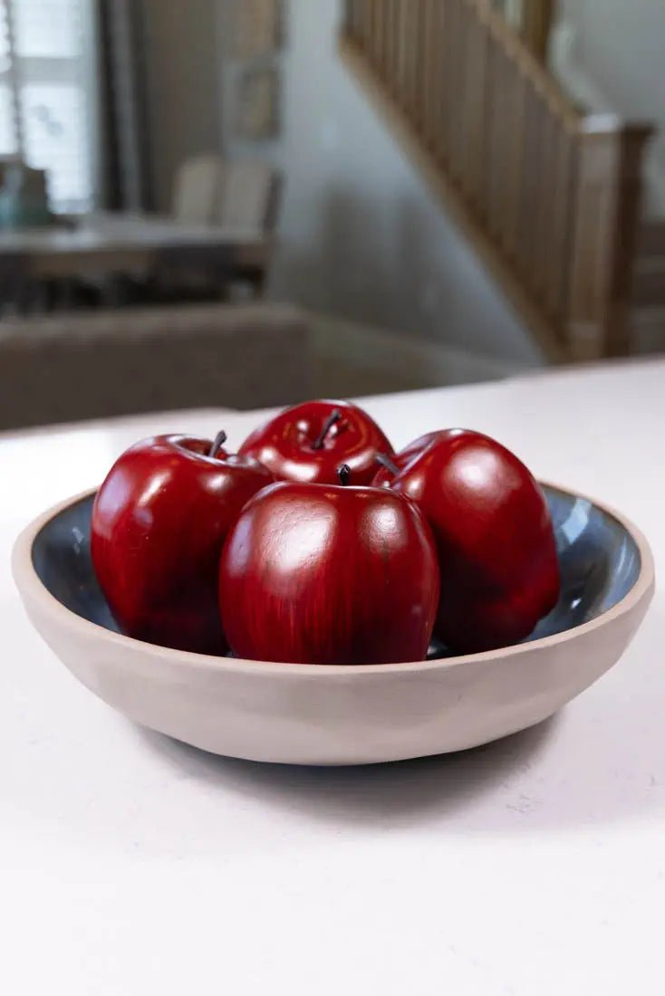Large Gray Stoneware Decorative Thumped Serving Bowl - Handcrafted Ceramic Bowl for Soup, Salad, Pasta | Perfect for Dining, Entertaining & Kitchen Decor (Big Bowl Series)
