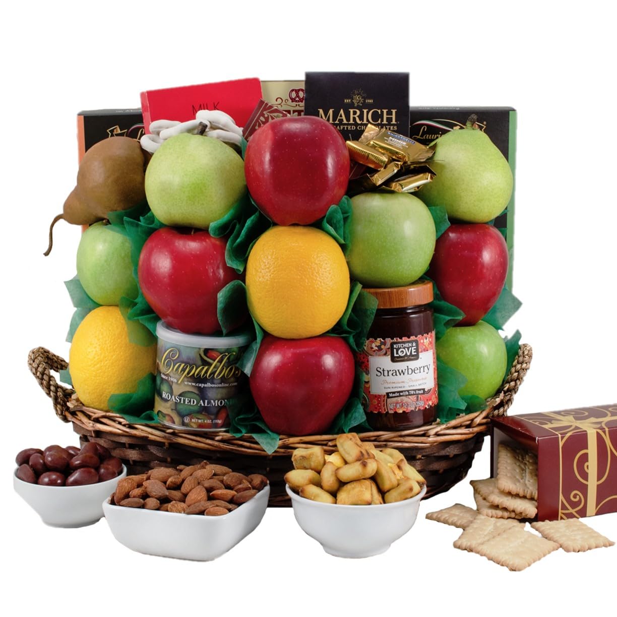 Premium Masada Fruit & Kosher Gift Basket - Deluxe Assortment of Dried Fruits, Nuts & Gourmet Snacks - Perfect for Holidays, Housewarming & Jewish Celebrations