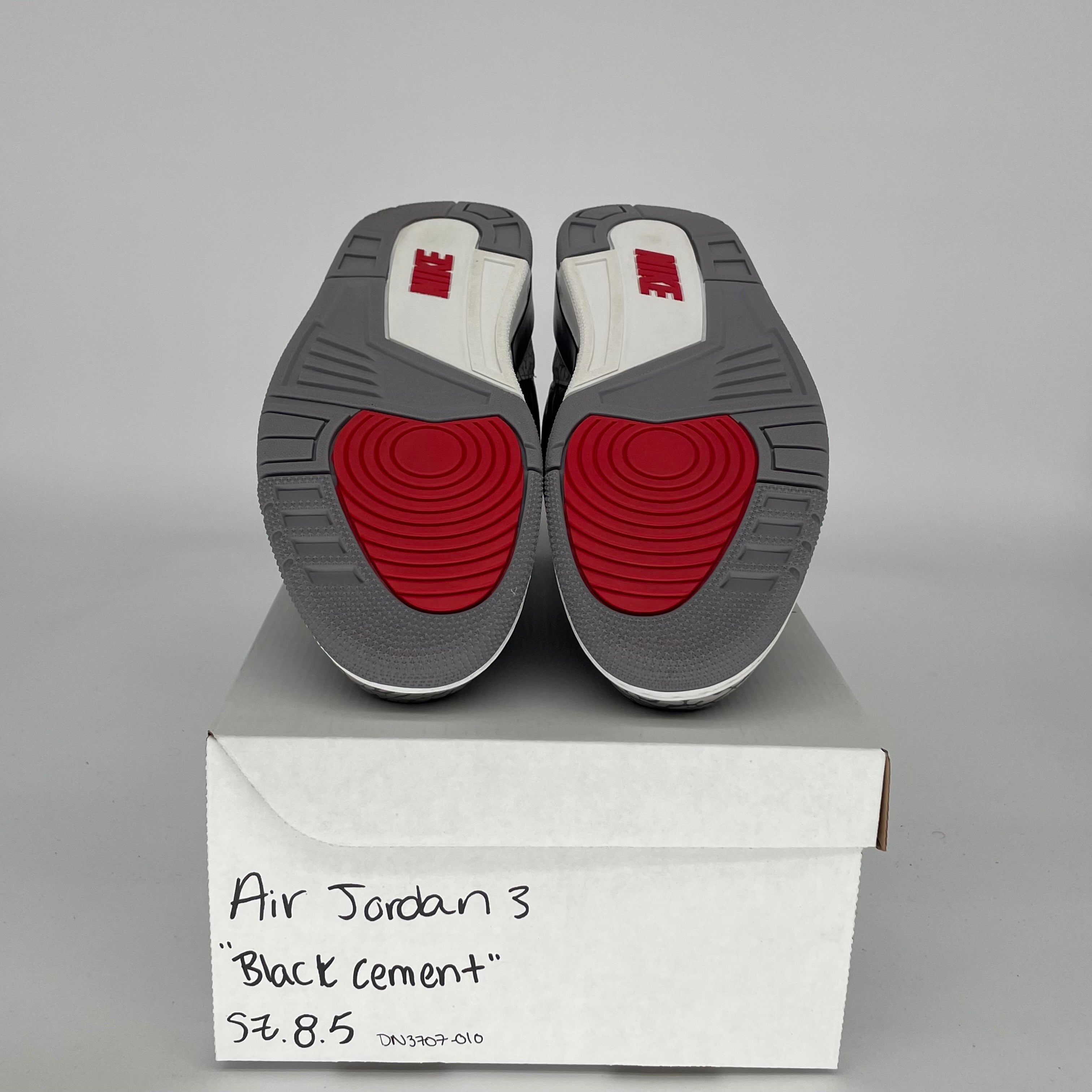 AIR JORDAN 3 Retro Black Cement Men's Basketball Shoes Size 8.5 DN3707-010 - Perfect for Streetwear, Sneaker Collection & Casual Outfits