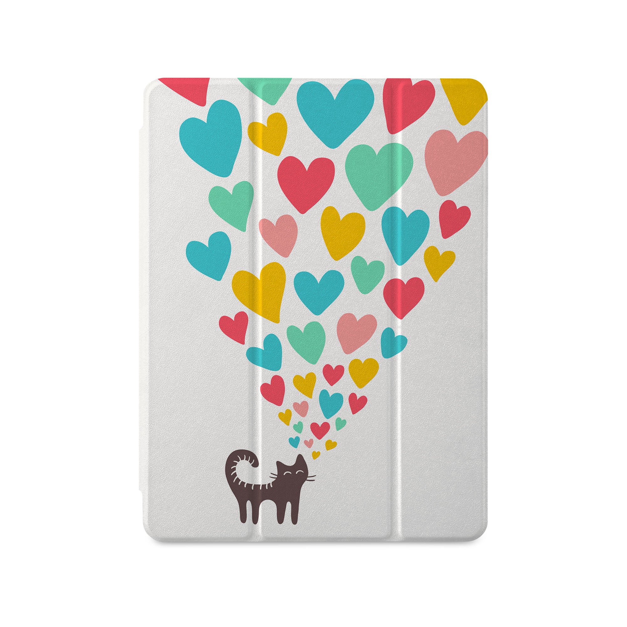 360° Rotating iPad Case with Cat & Kitty Design - Ultra Slim Protective Cover for iPad Pro/Air/Mini - Perfect for Work, School & Travel