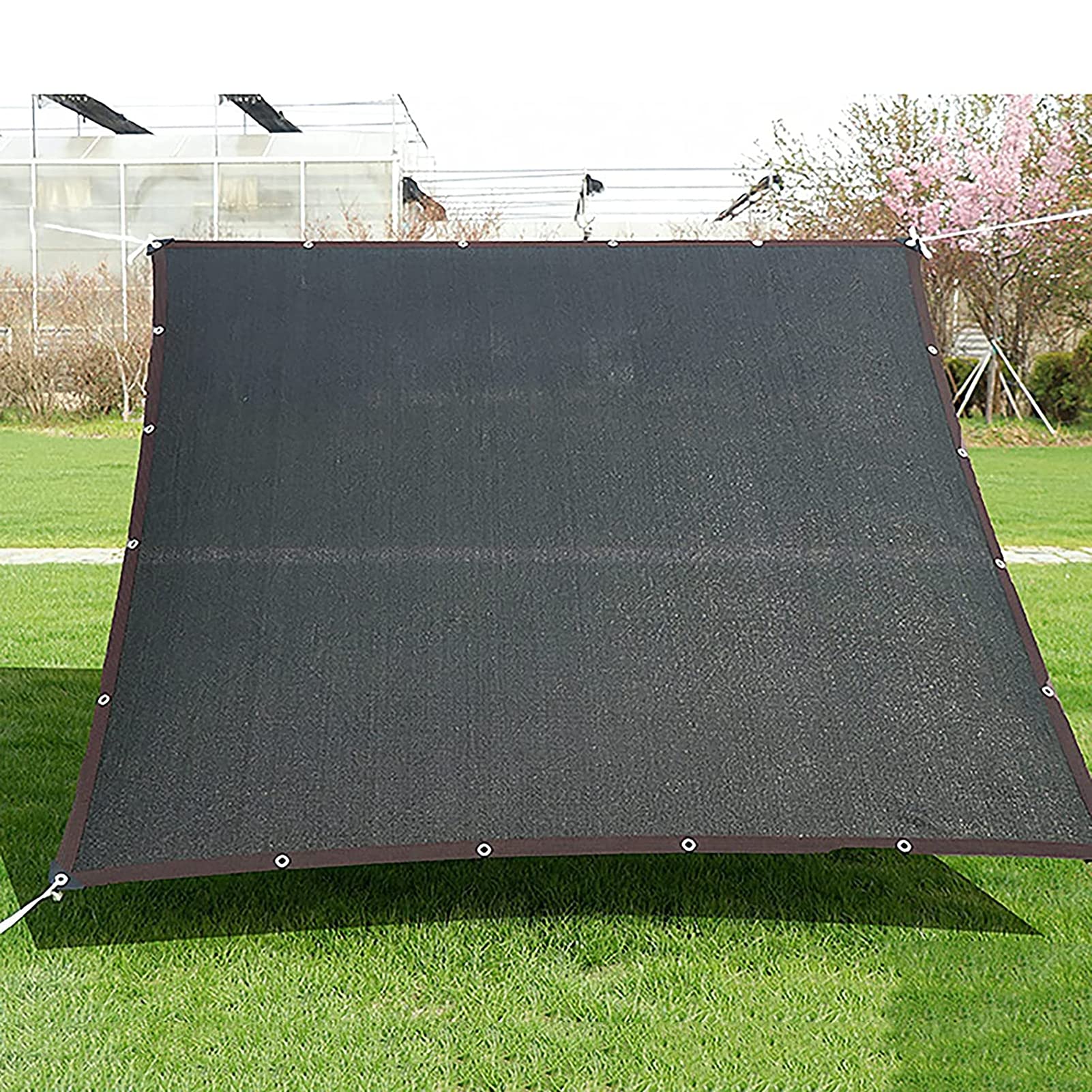 16x23ft UV Resistant Shade Cloth for Greenhouse & Garden - Durable Outdoor Shade Mesh Tarps with Aluminum Grommets - Black Sunscreen Netting for Patio, Lawn, and Plant Protection - Perfect for Summer Shade and Plant Growth