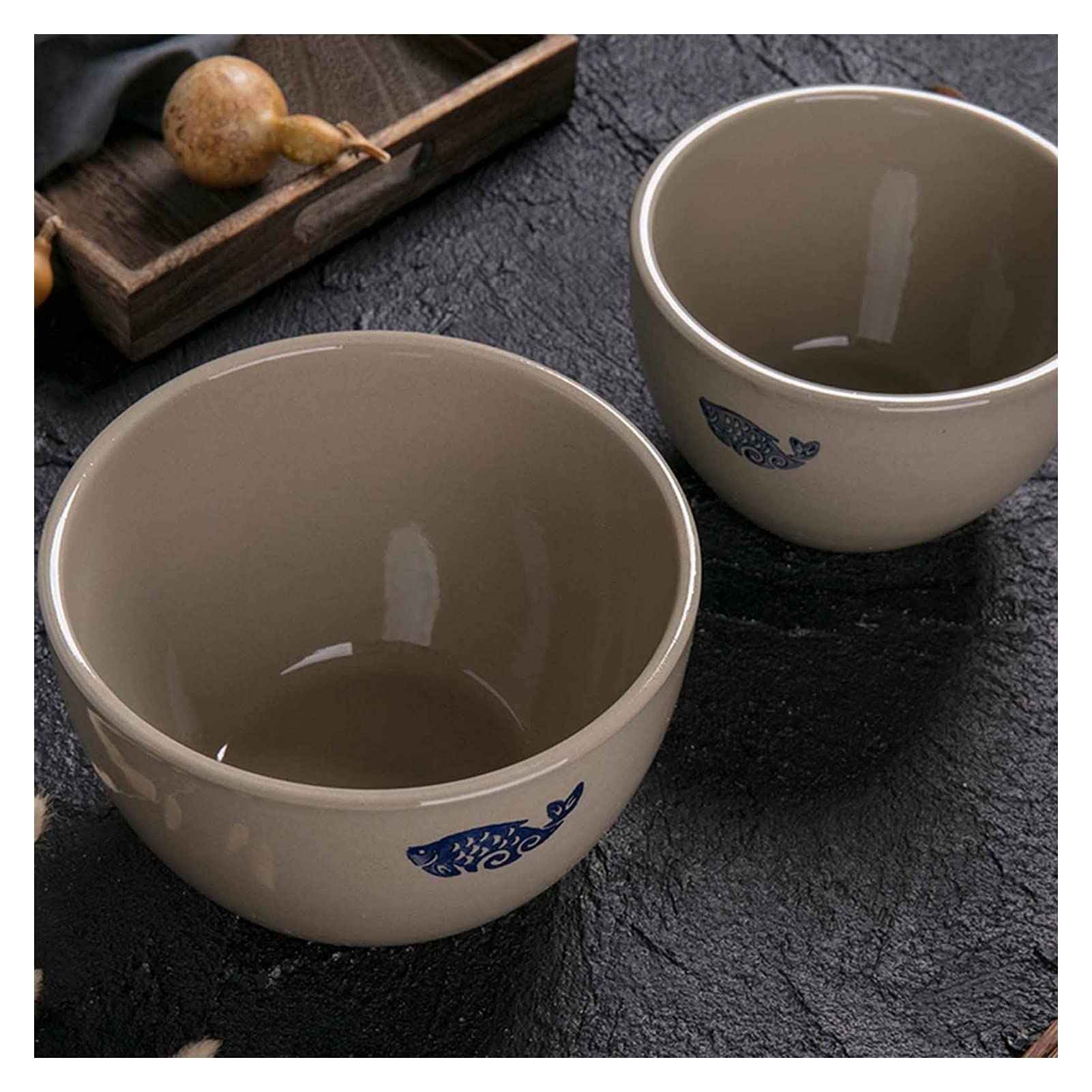 **2-Pack Porcelain Soup Bowls 41/61 oz – Microwave & Dishwasher Safe – Ideal for Dessert, Breakfast, Ice Cream, Snacks & Dips – Elegant Dining & Entertaining (Color: A)**